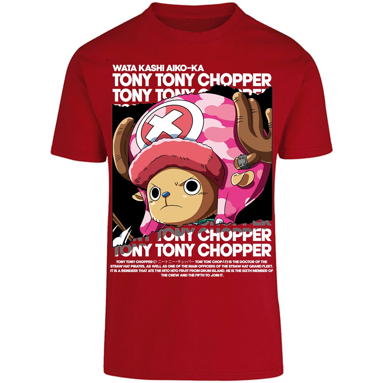 Playera One Piece Chopper Text para Adulto 24