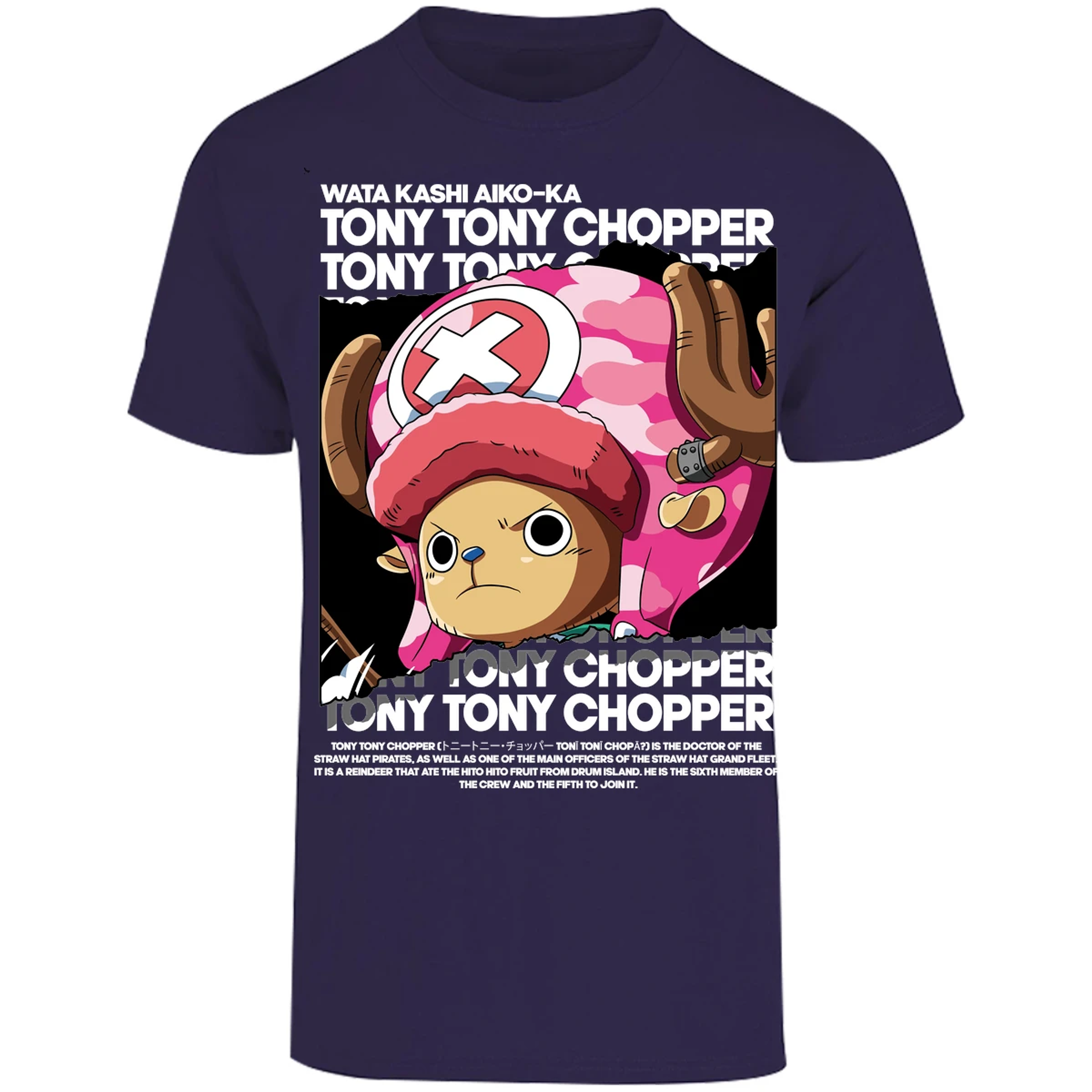 Playera One Piece Chopper Text para Adulto 35