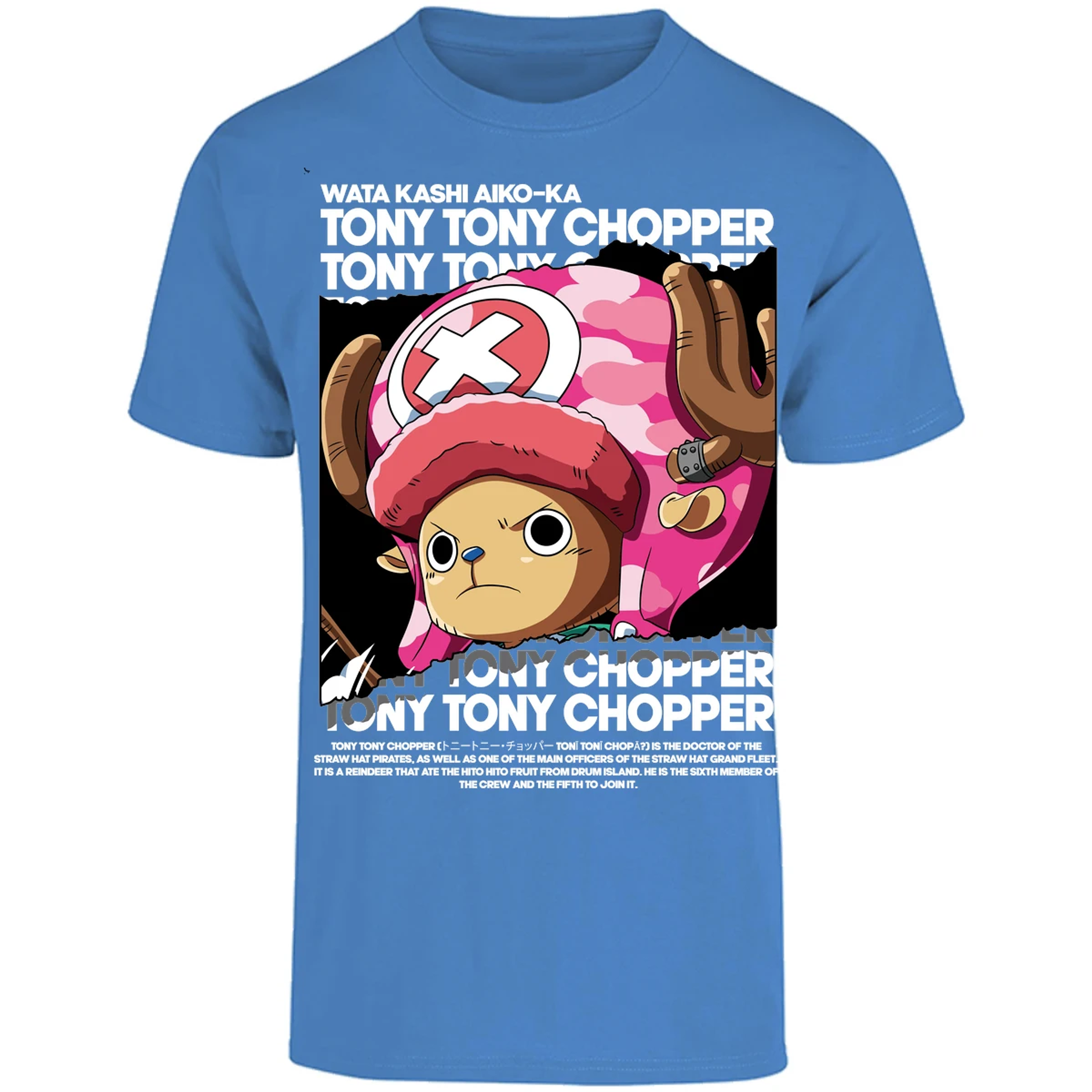 Playera One Piece Chopper Text para Adulto 17