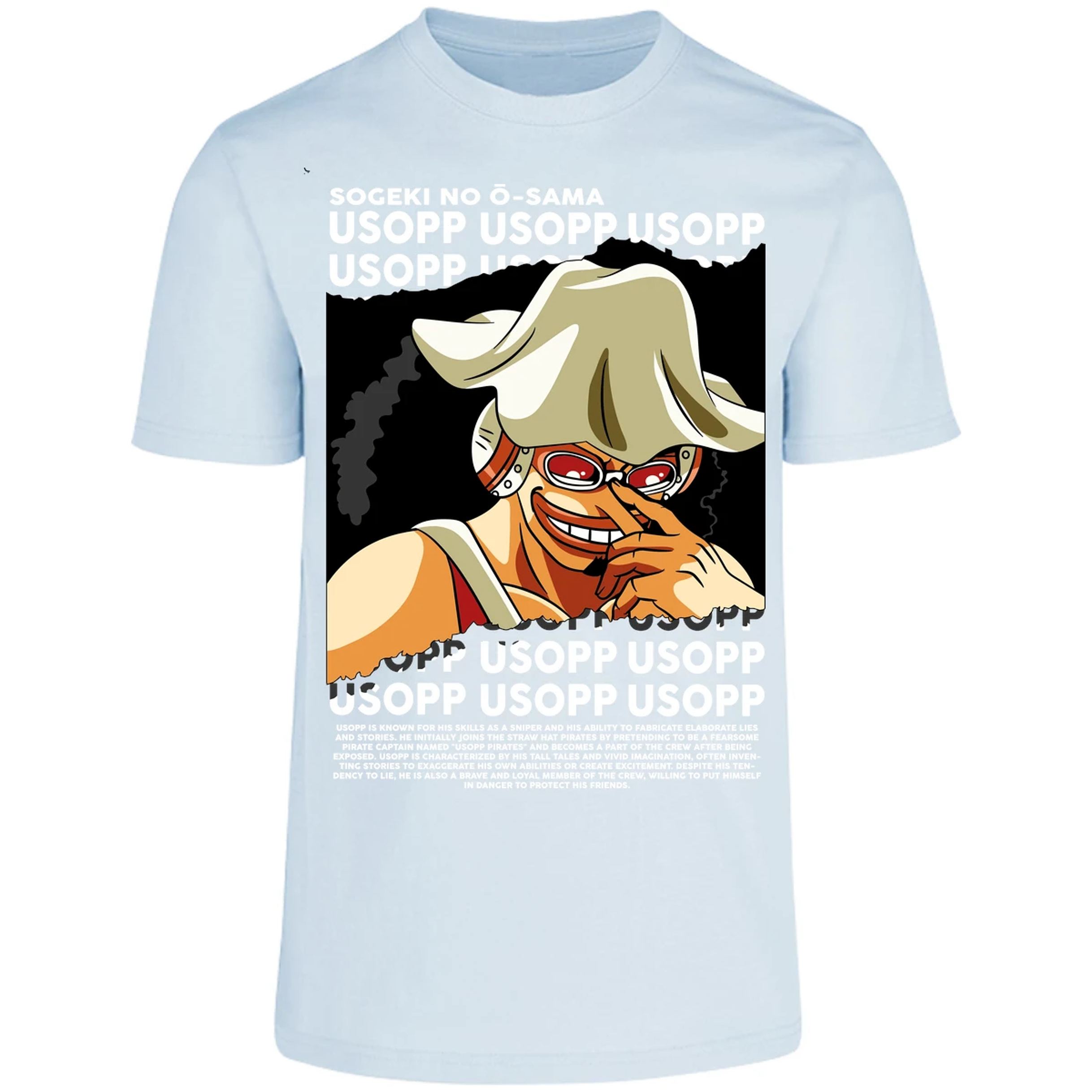 Playera One Piece Usopp Text para Adulto 4