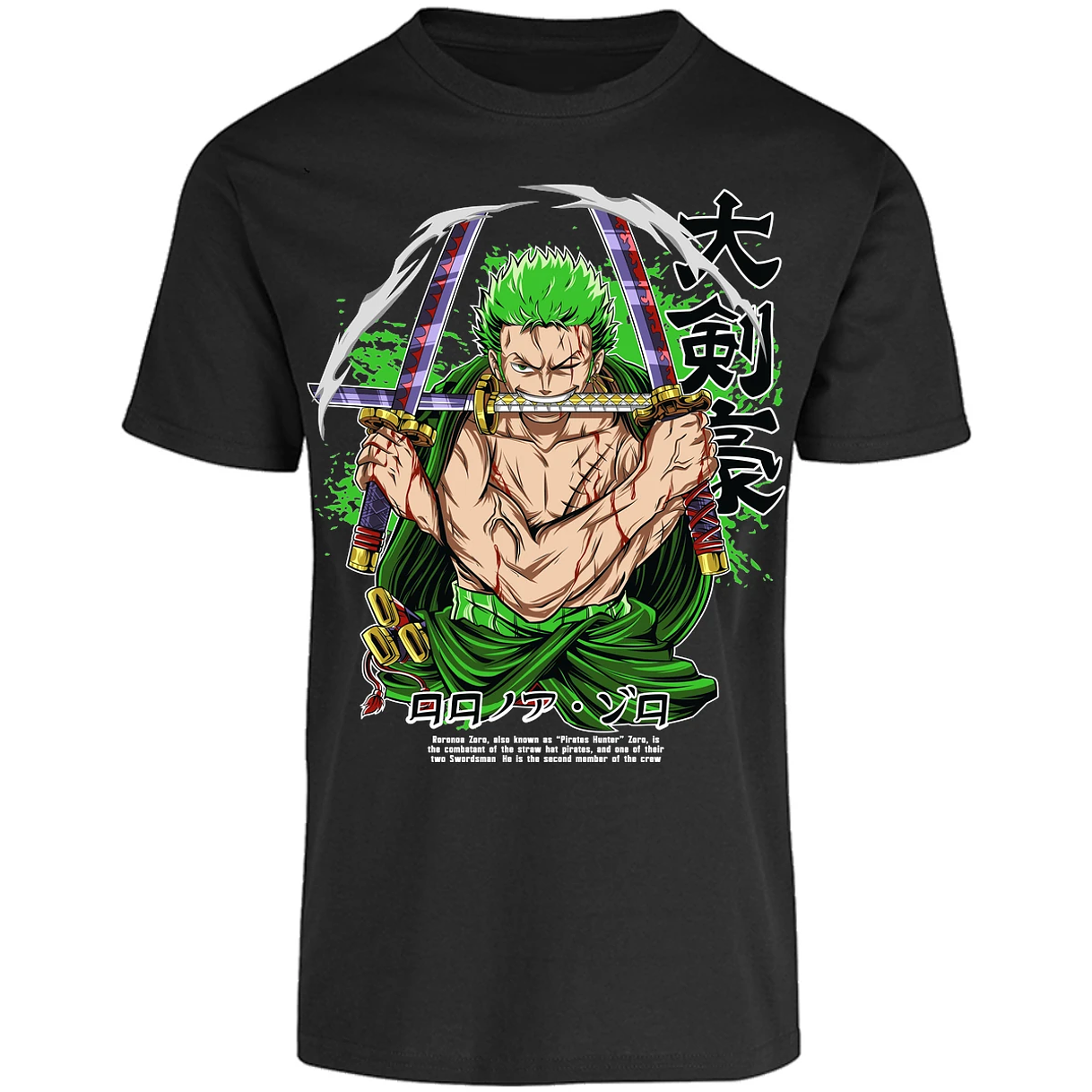 Playera One Piece Zoro Pdf para Adulto 36