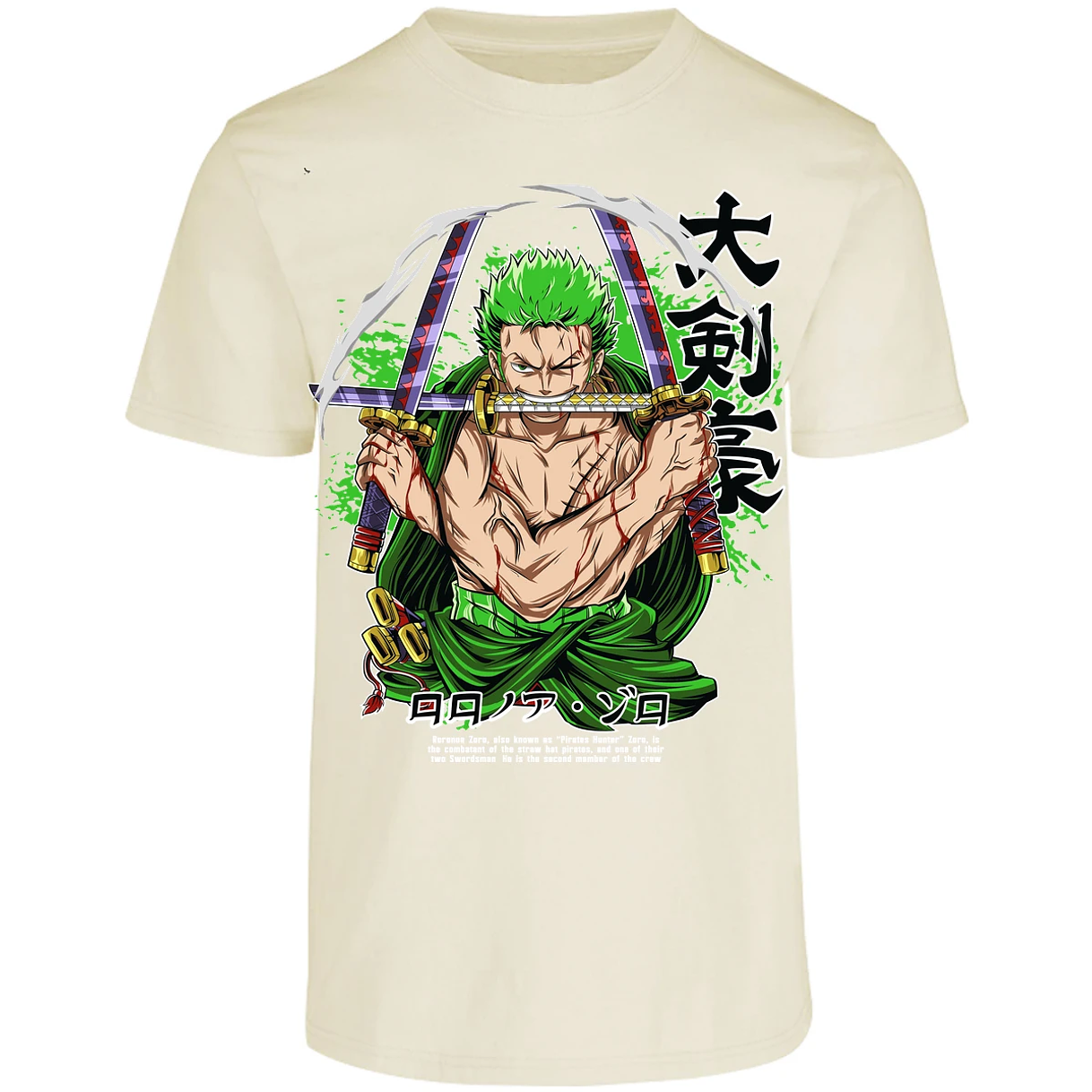 Playera One Piece Zoro Pdf para Adulto 29