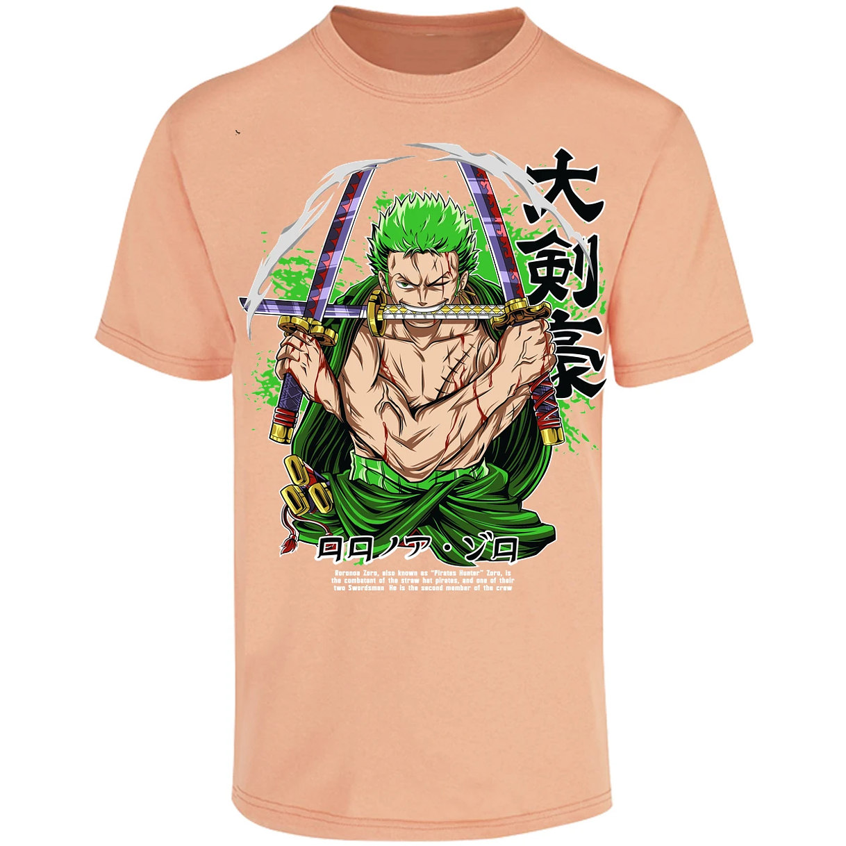 Playera One Piece Zoro Pdf para Adulto 24