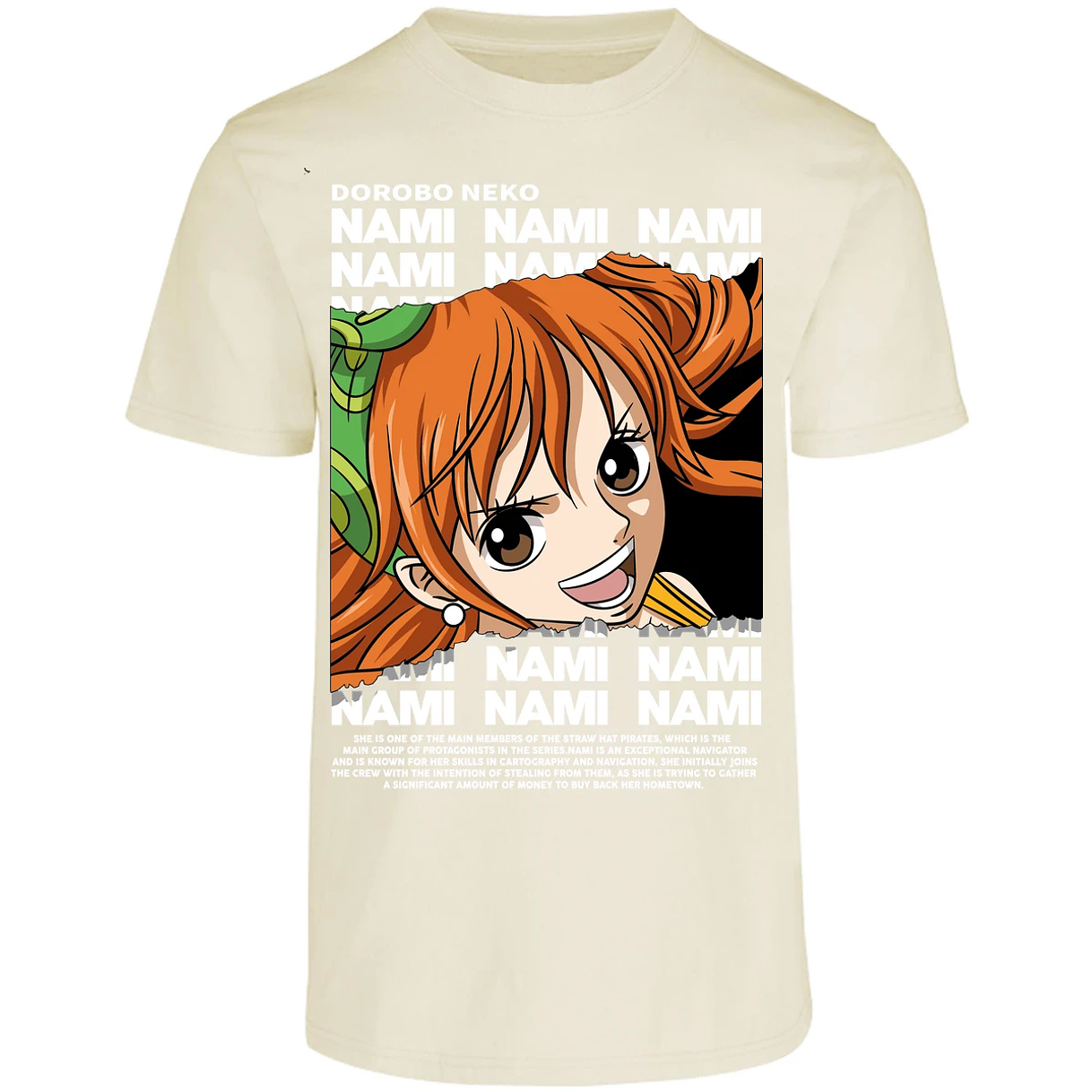 Playera One Piece Nami Text para Adulto 30