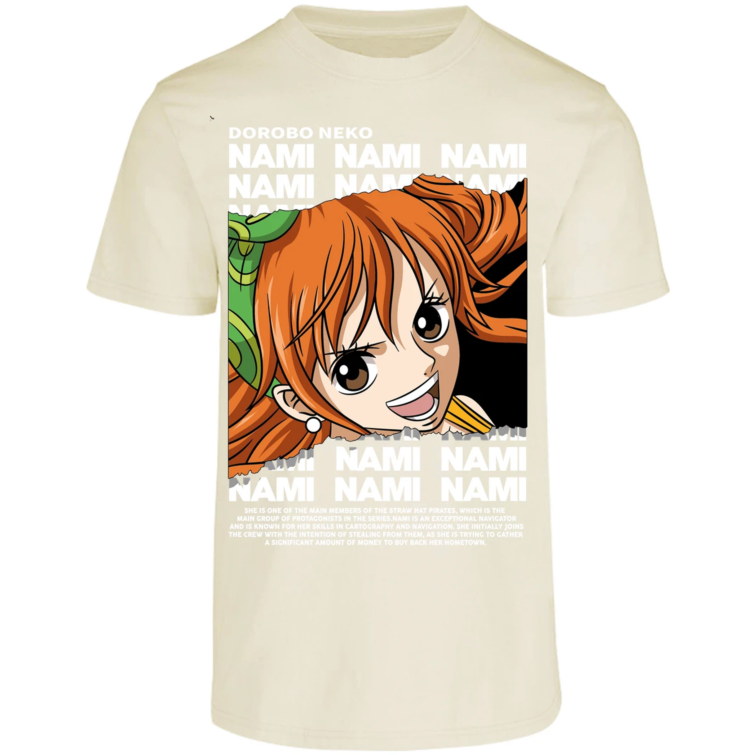 Playera One Piece Nami Text para Adulto 30
