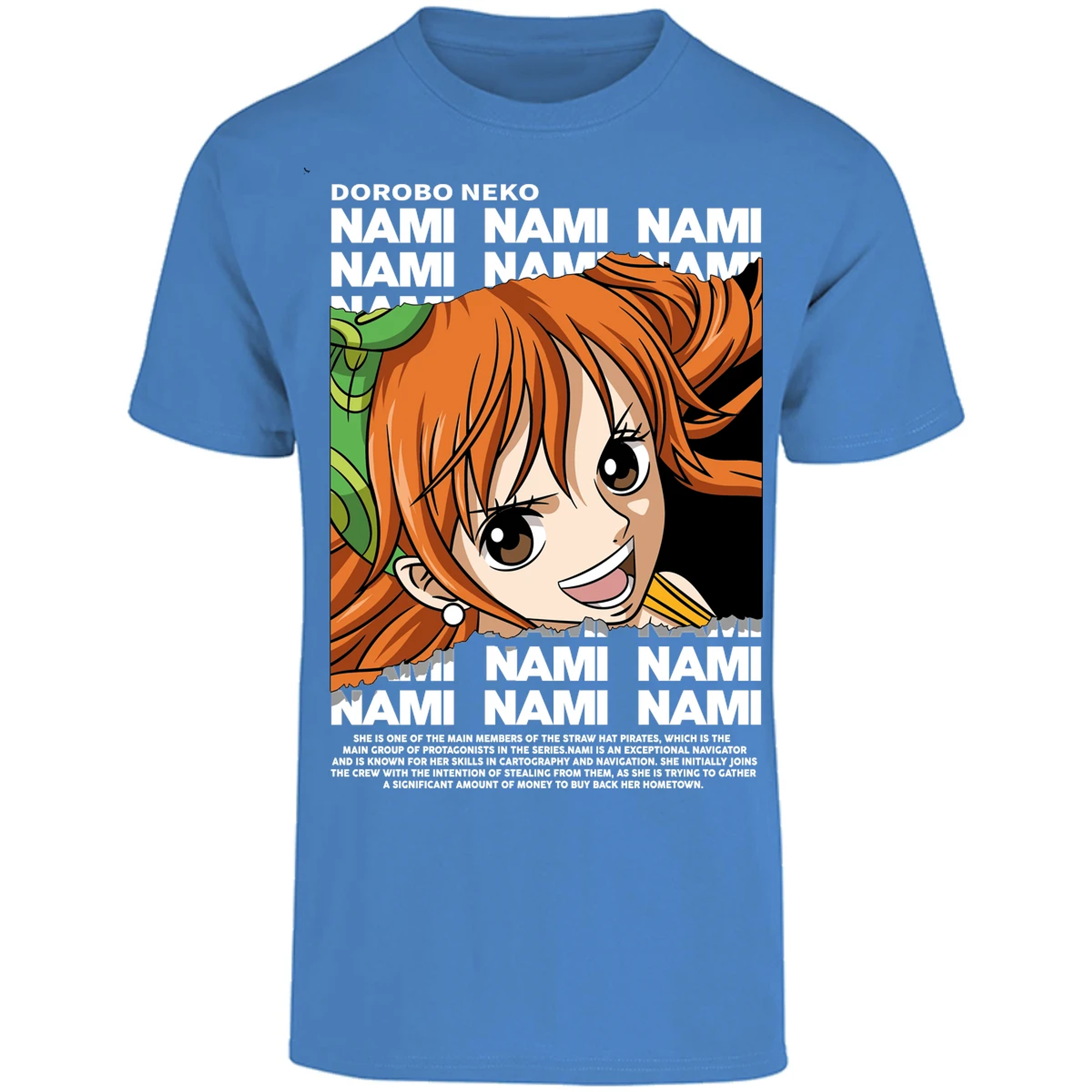 Playera One Piece Nami Text para Adulto 20