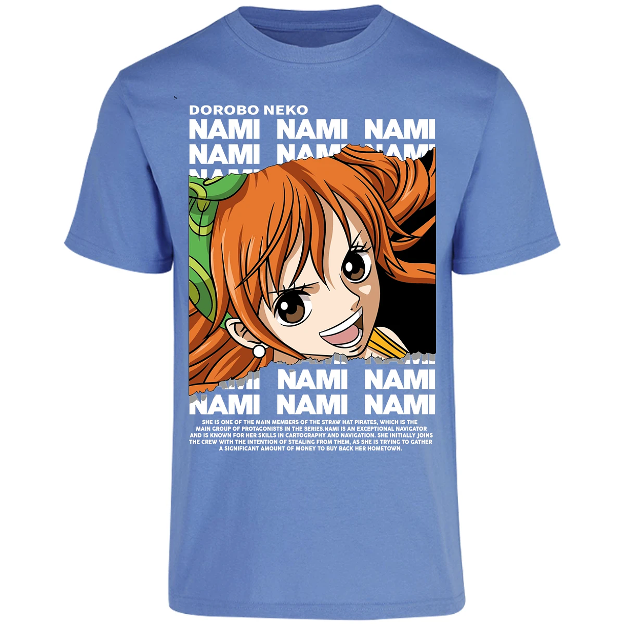 Playera One Piece Nami Text para Adulto 27