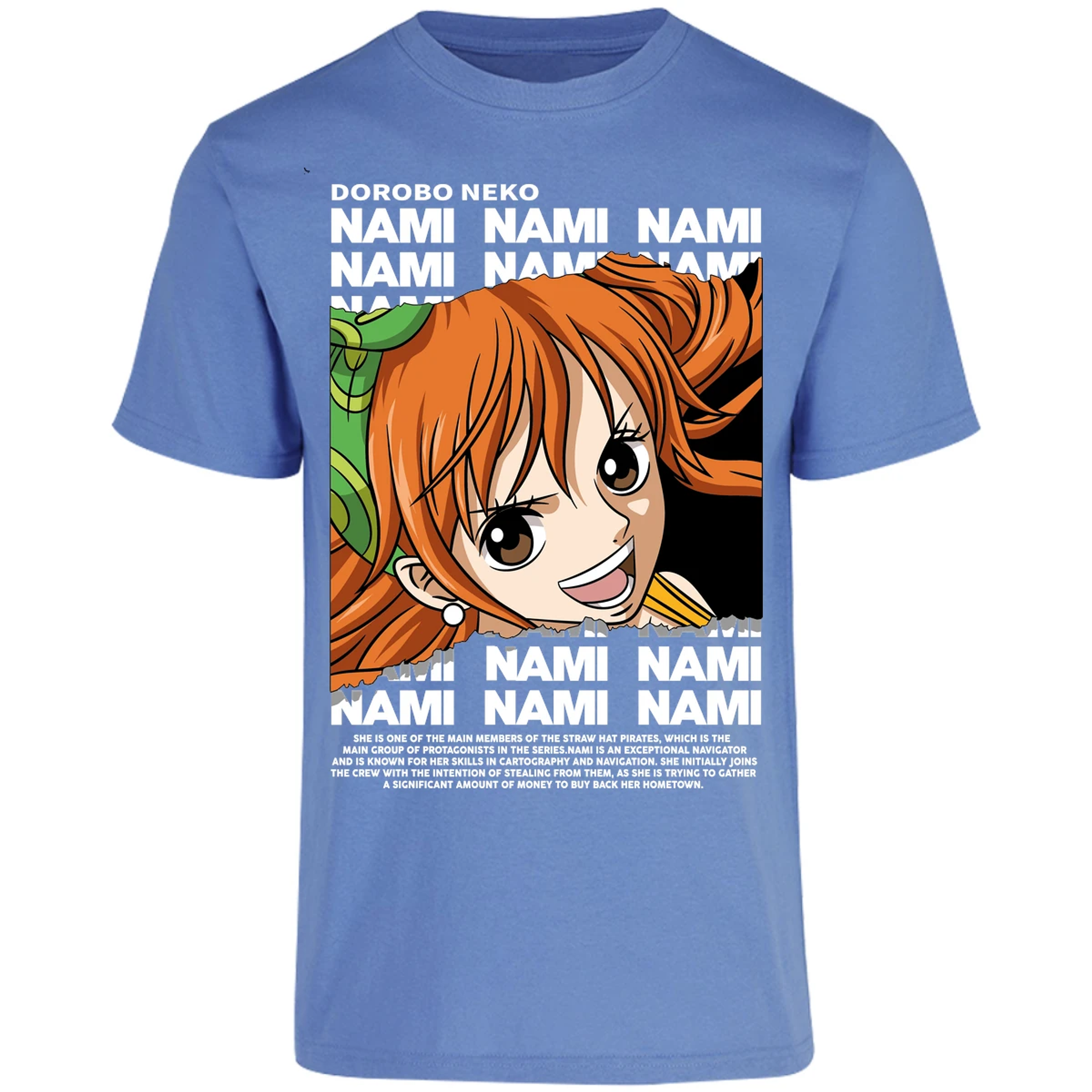 Playera One Piece Nami Text para Adulto 27