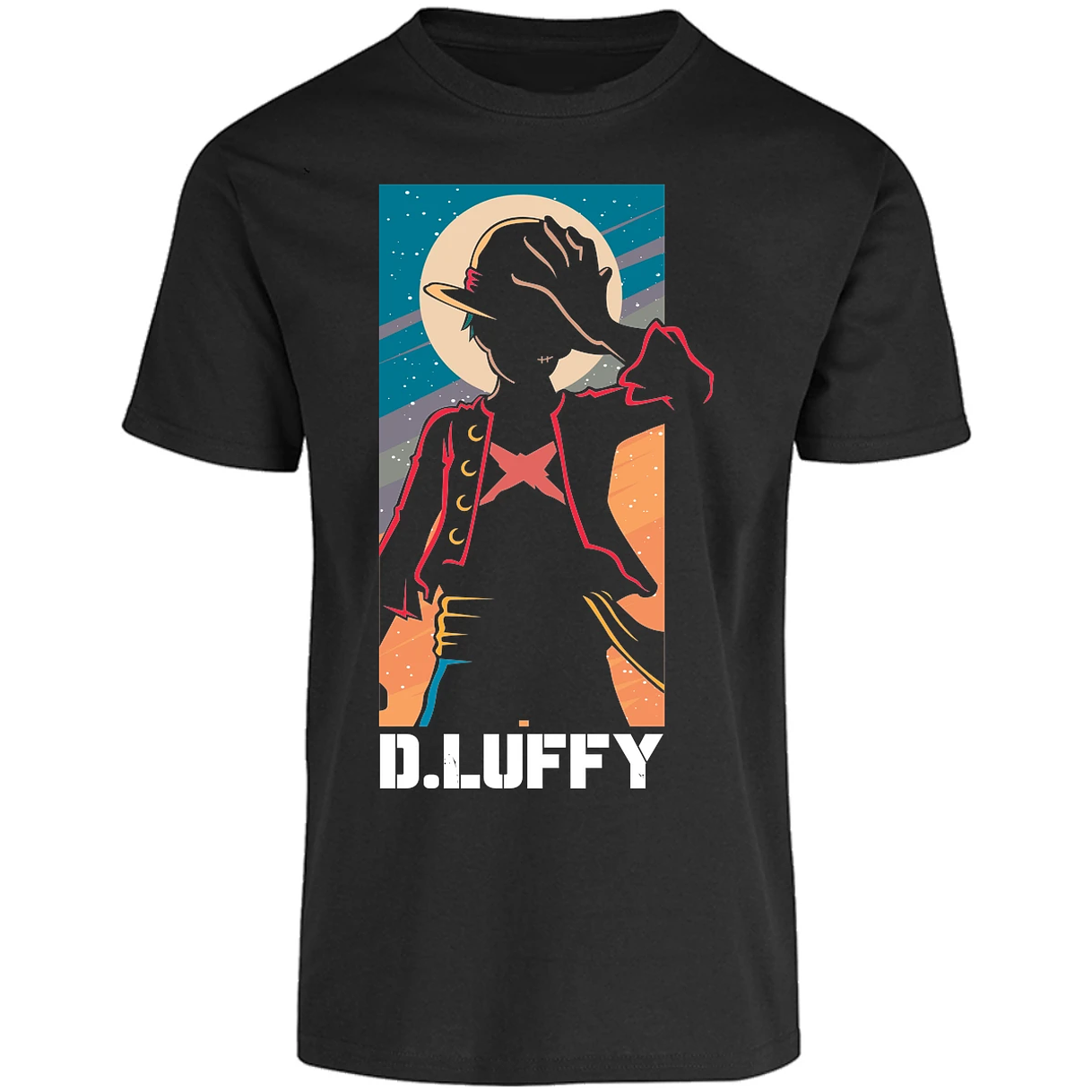 Playera One Piece Anime Luffy Silueta para Adulto 13
