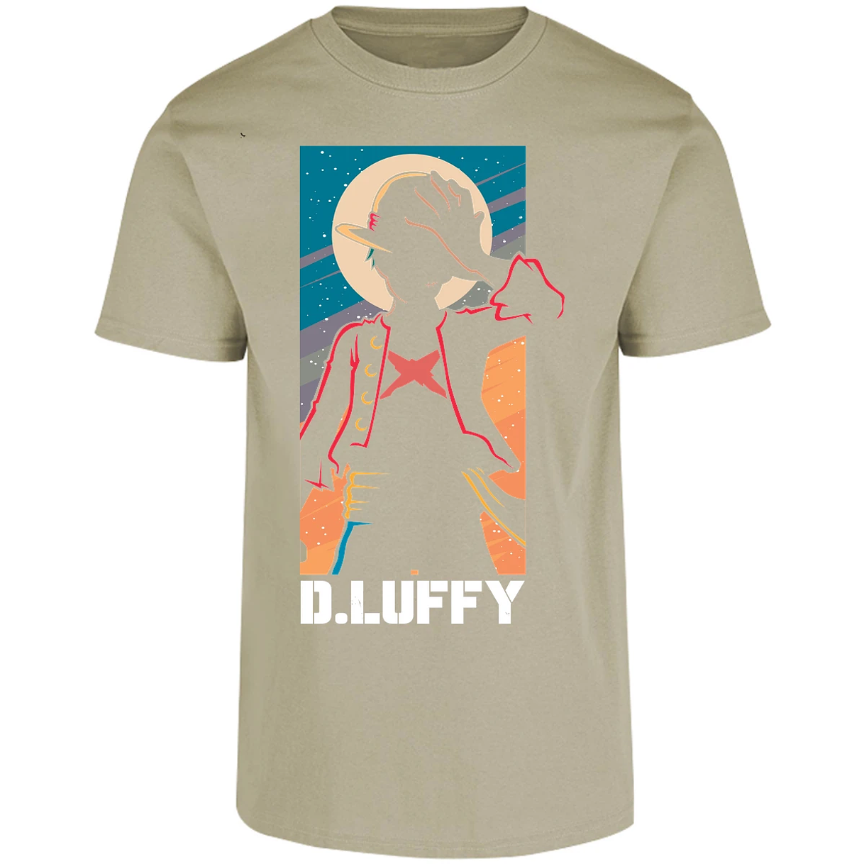 Playera One Piece Anime Luffy Silueta para Adulto 5