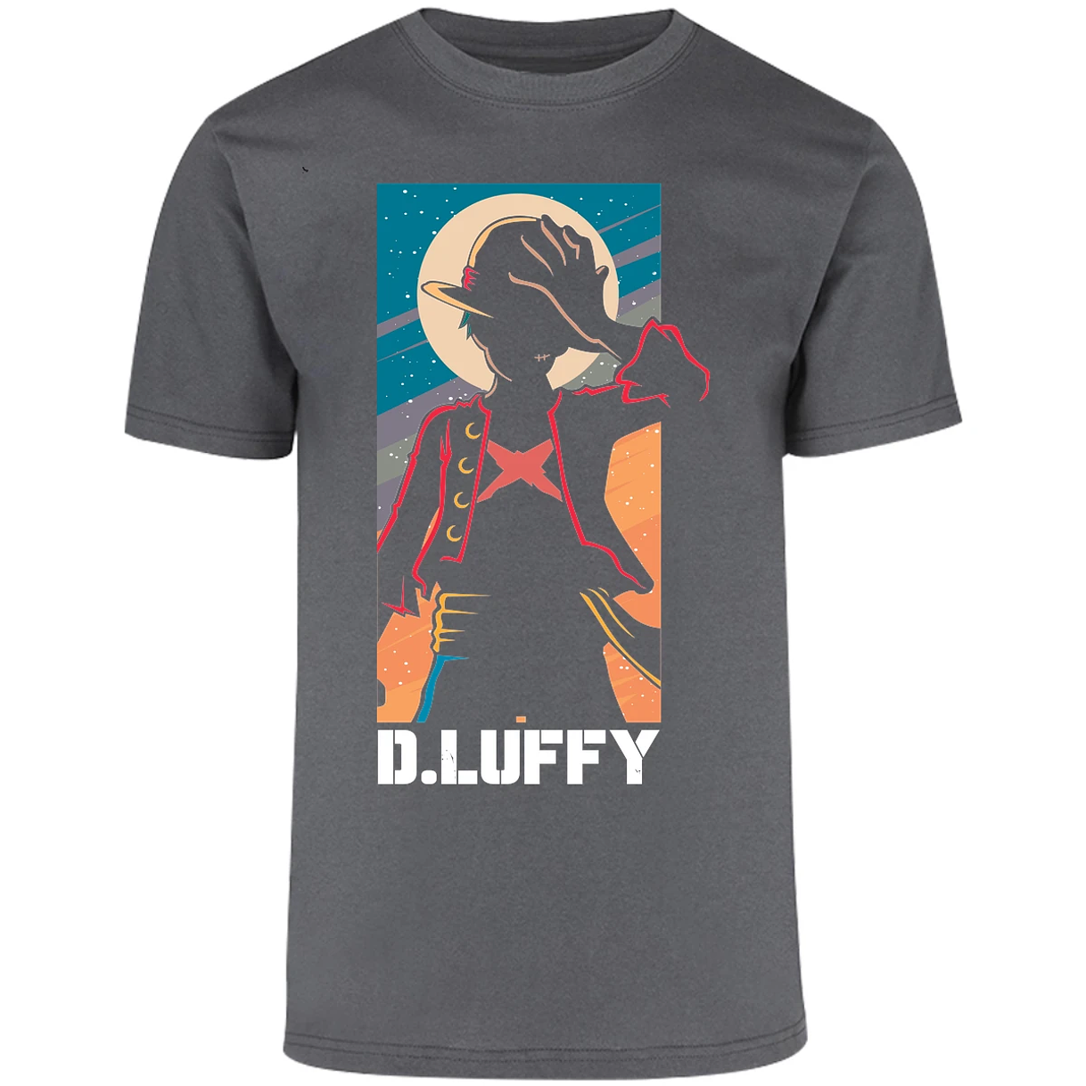 Playera One Piece Anime Luffy Silueta para Adulto 30