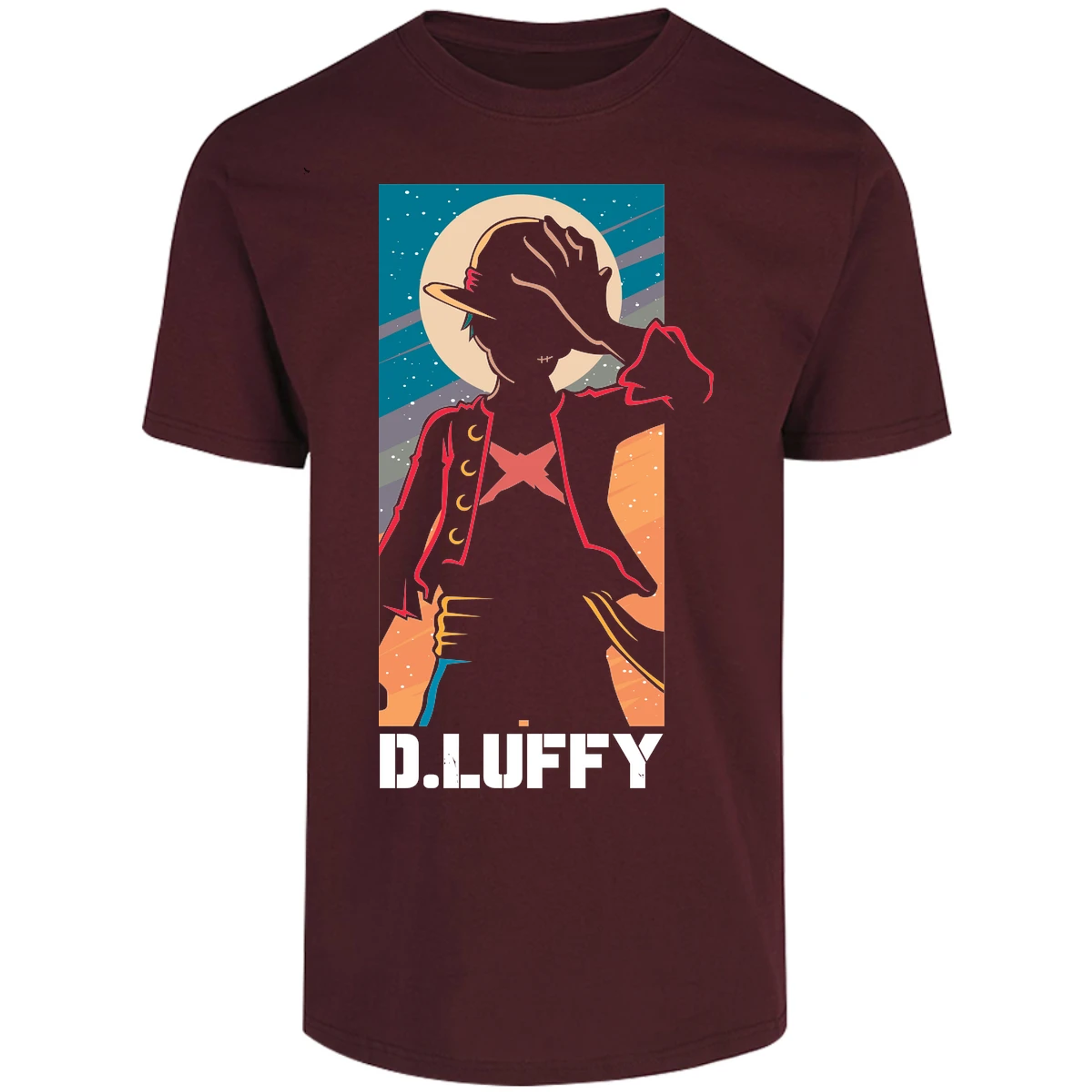 Playera One Piece Anime Luffy Silueta para Adulto 40