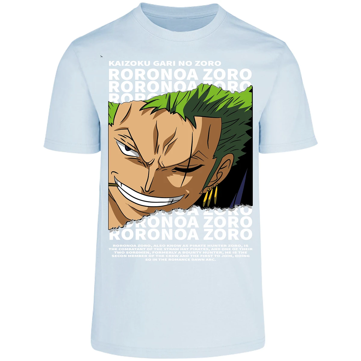 Playera One Piece Zoro Text para Adulto 33