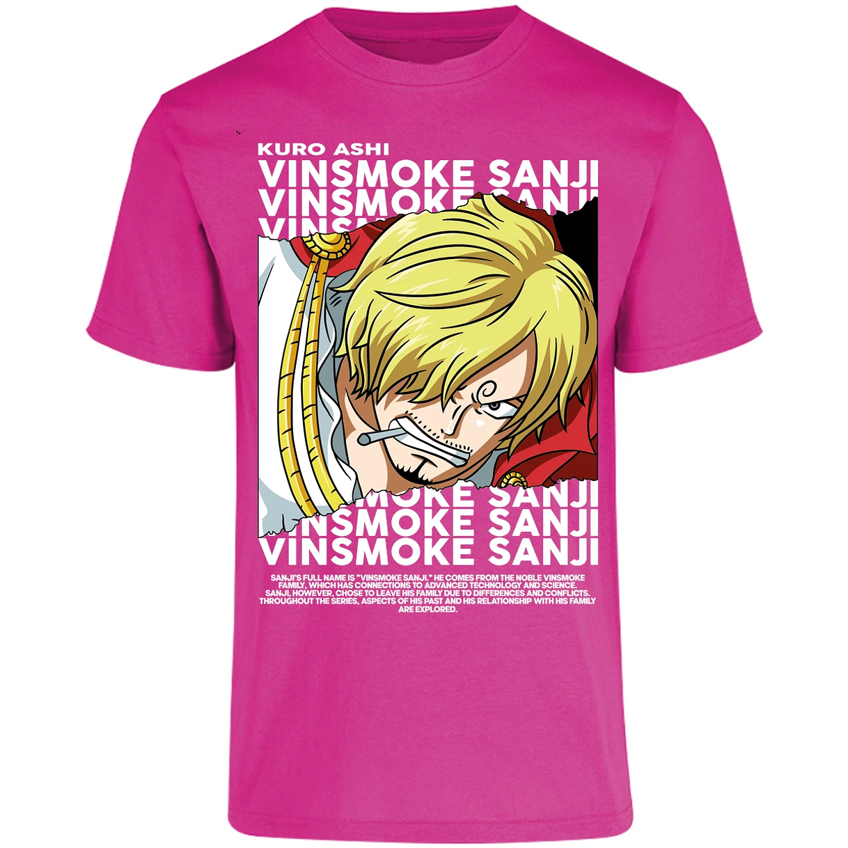Playera One Piece Sanji Text para Adulto 3