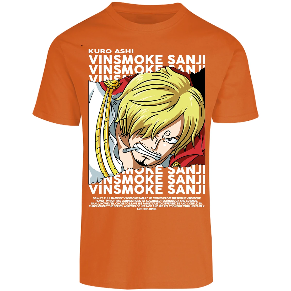 Playera One Piece Sanji Text para Adulto 49