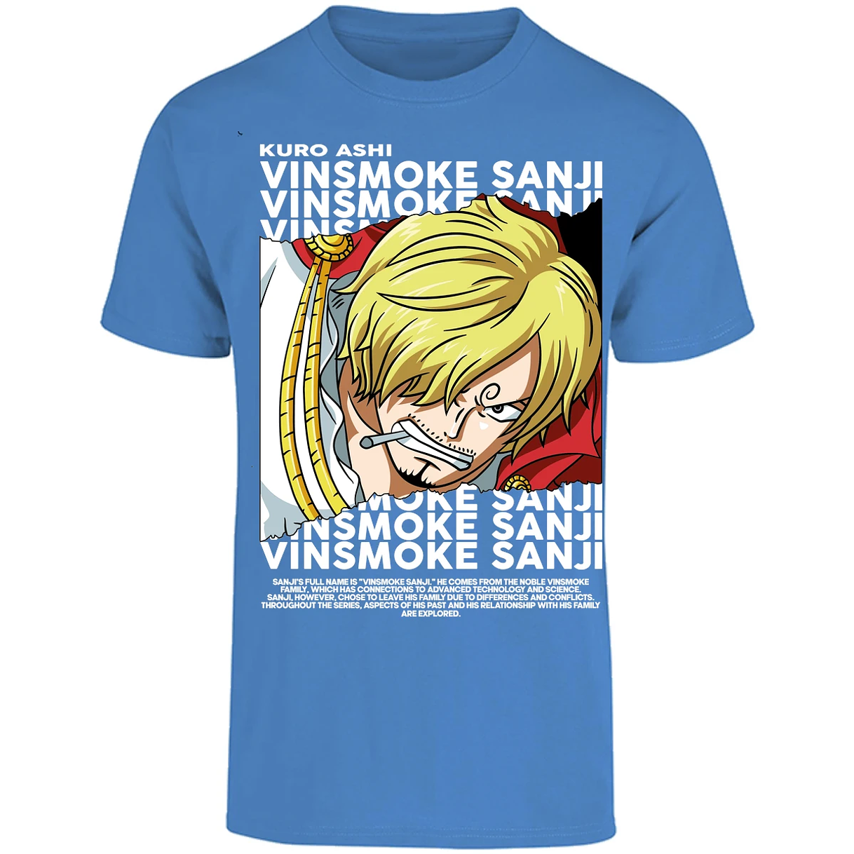 Playera One Piece Sanji Text para Adulto 46