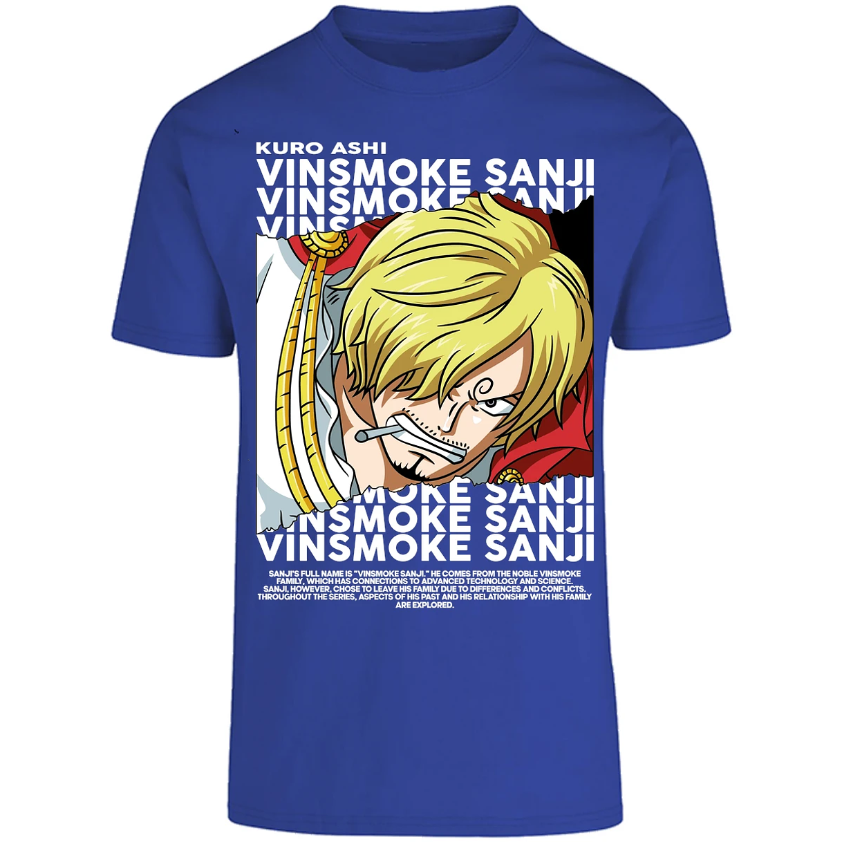 Playera One Piece Sanji Text para Adulto 31