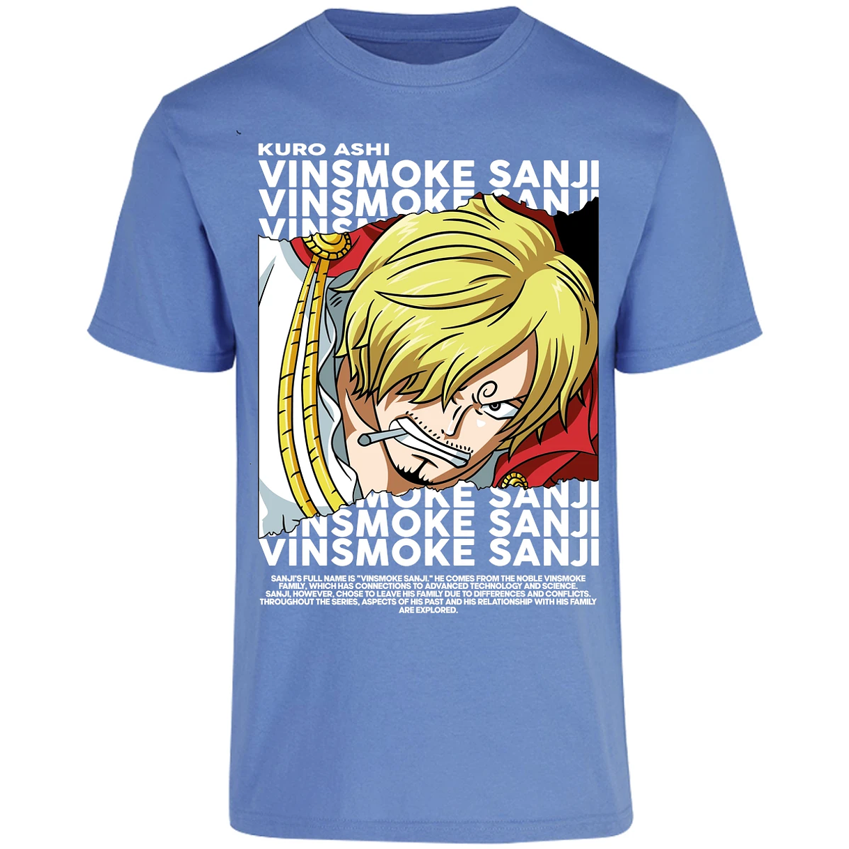 Playera One Piece Sanji Text para Adulto 38