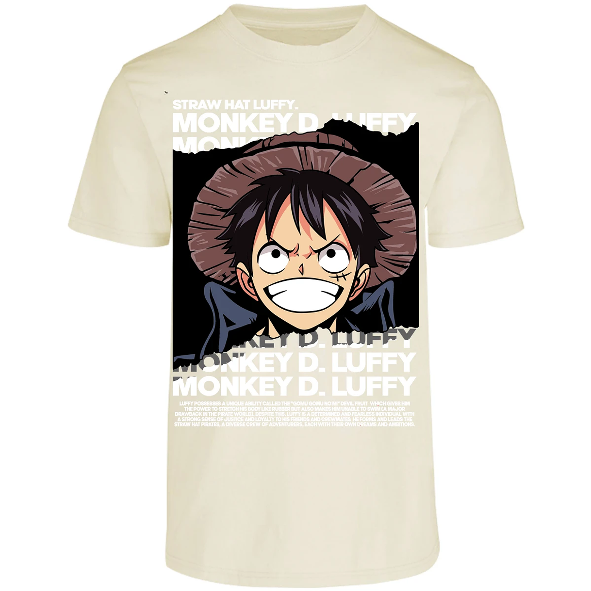 Playera One Piece Luffy Text para Adulto 33