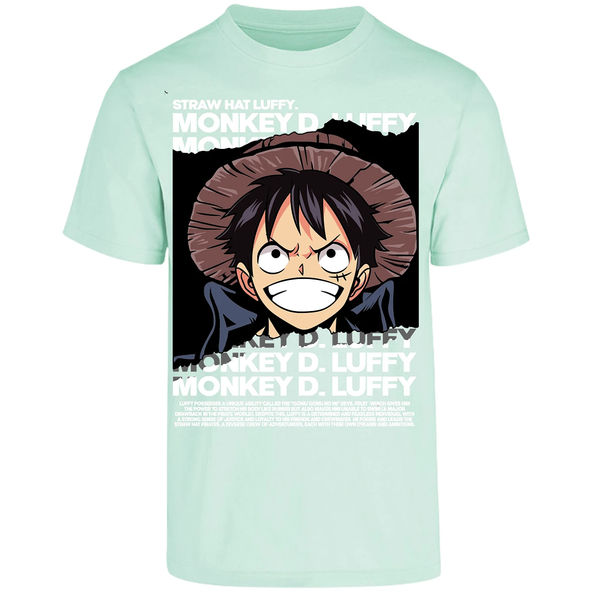 Playera One Piece Luffy Text para Adulto 1