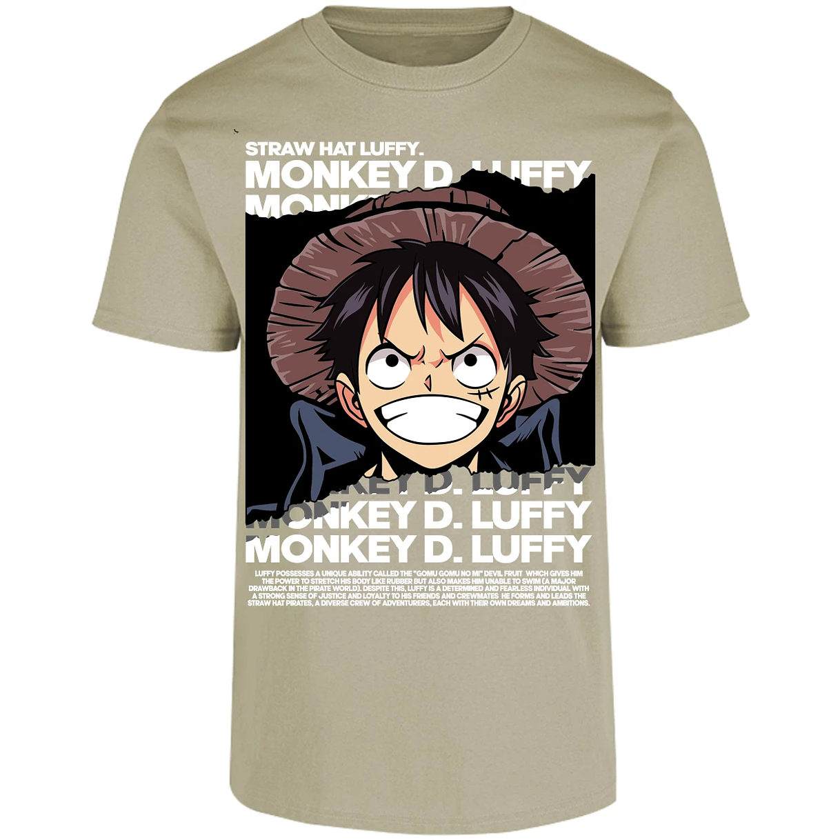 Playera One Piece Luffy Text para Adulto 9