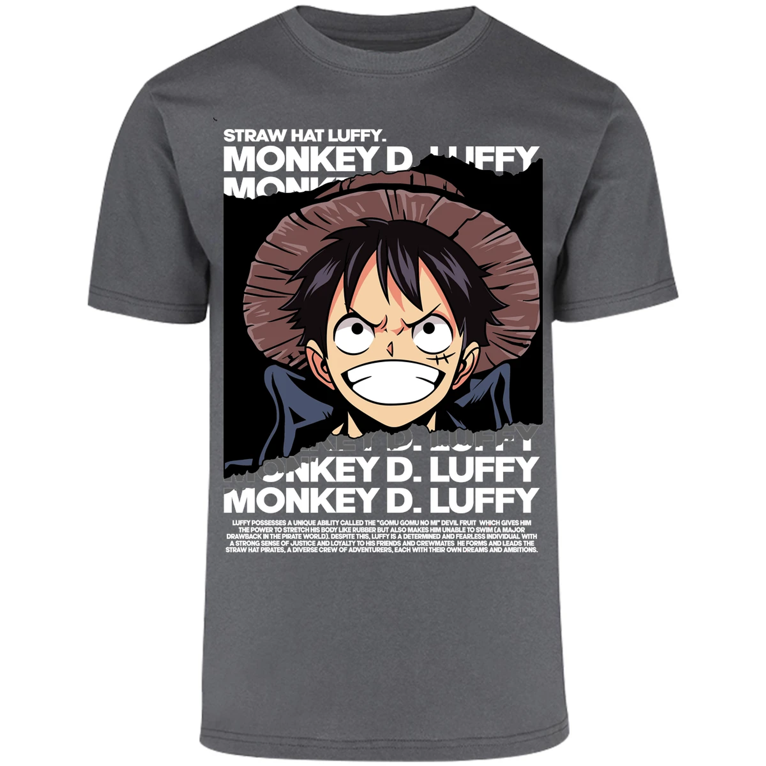Playera One Piece Luffy Text para Adulto 17