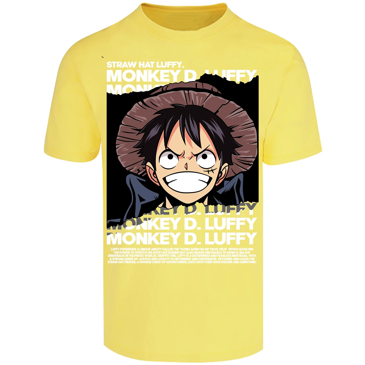 Playera One Piece Luffy Text para Adulto 49