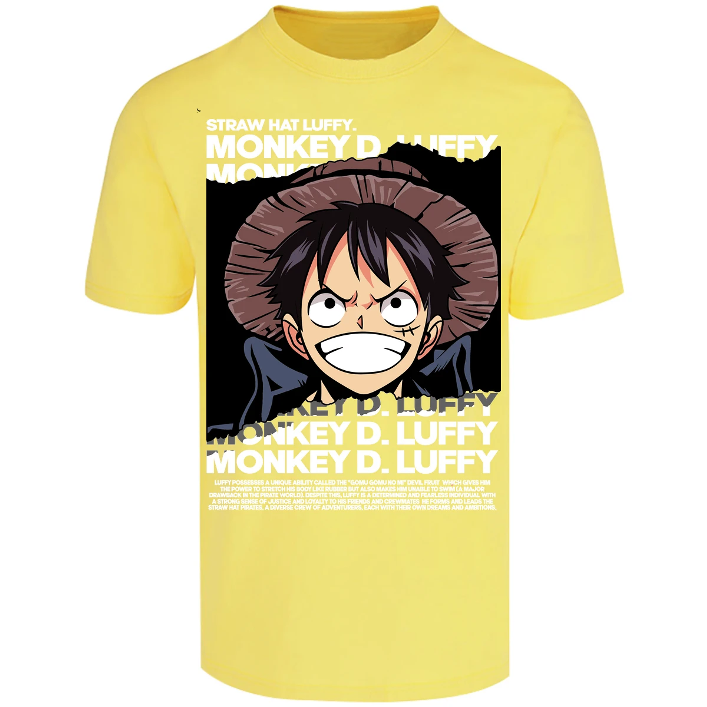 Playera One Piece Luffy Text para Adulto 49
