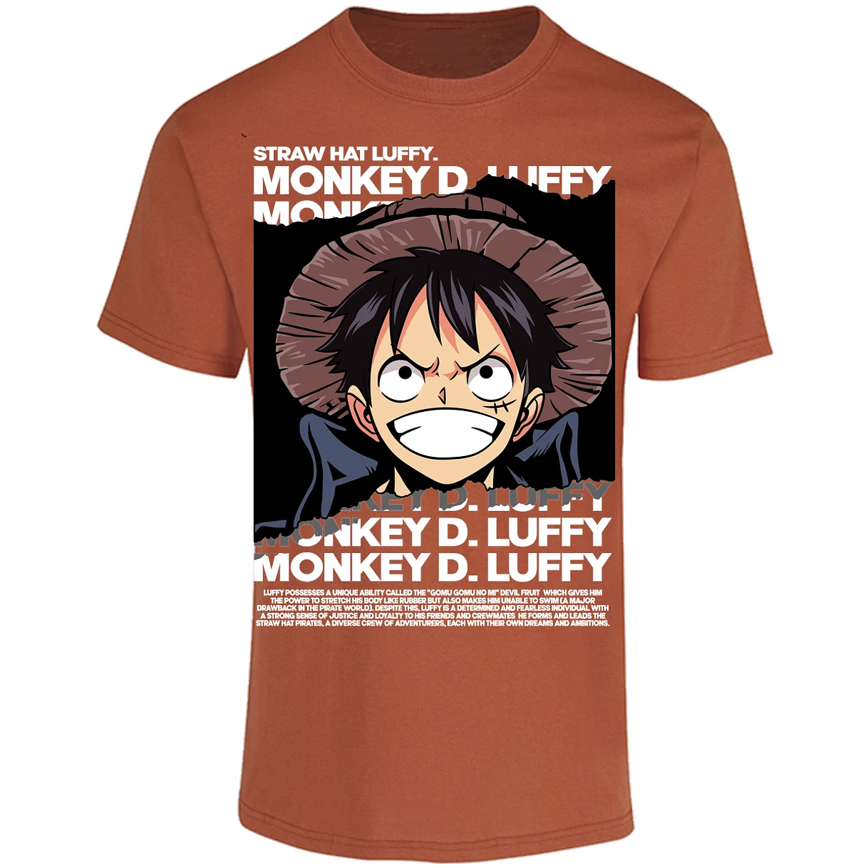 Playera One Piece Luffy Text para Adulto 29