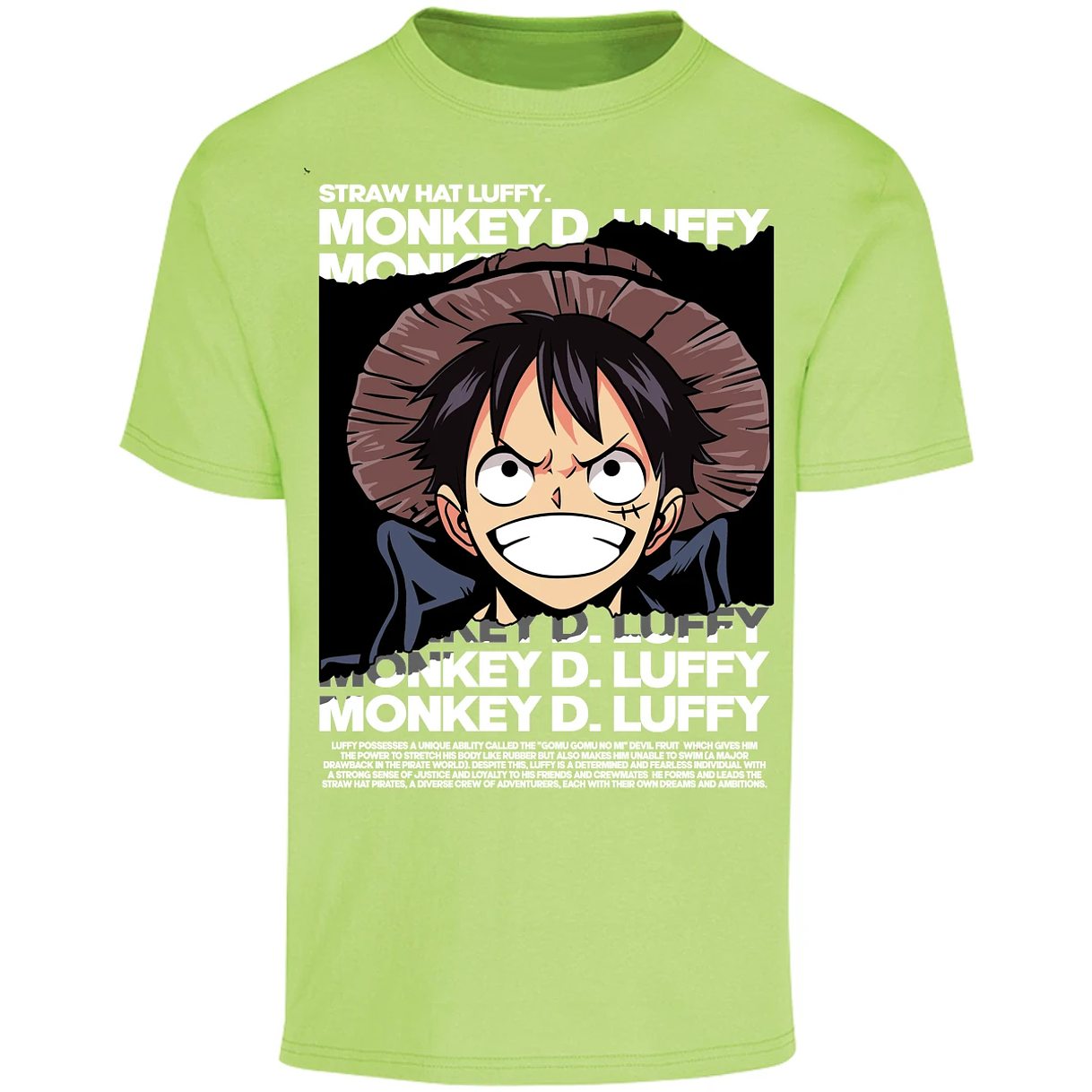 Playera One Piece Luffy Text para Adulto 37