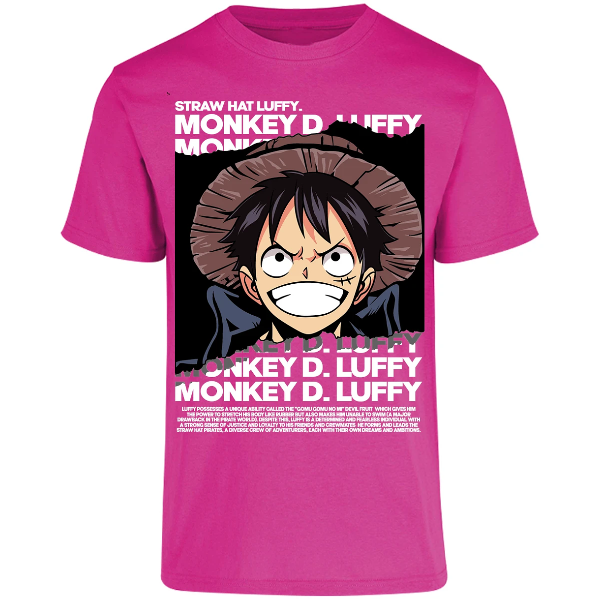 Playera One Piece Luffy Text para Adulto 20