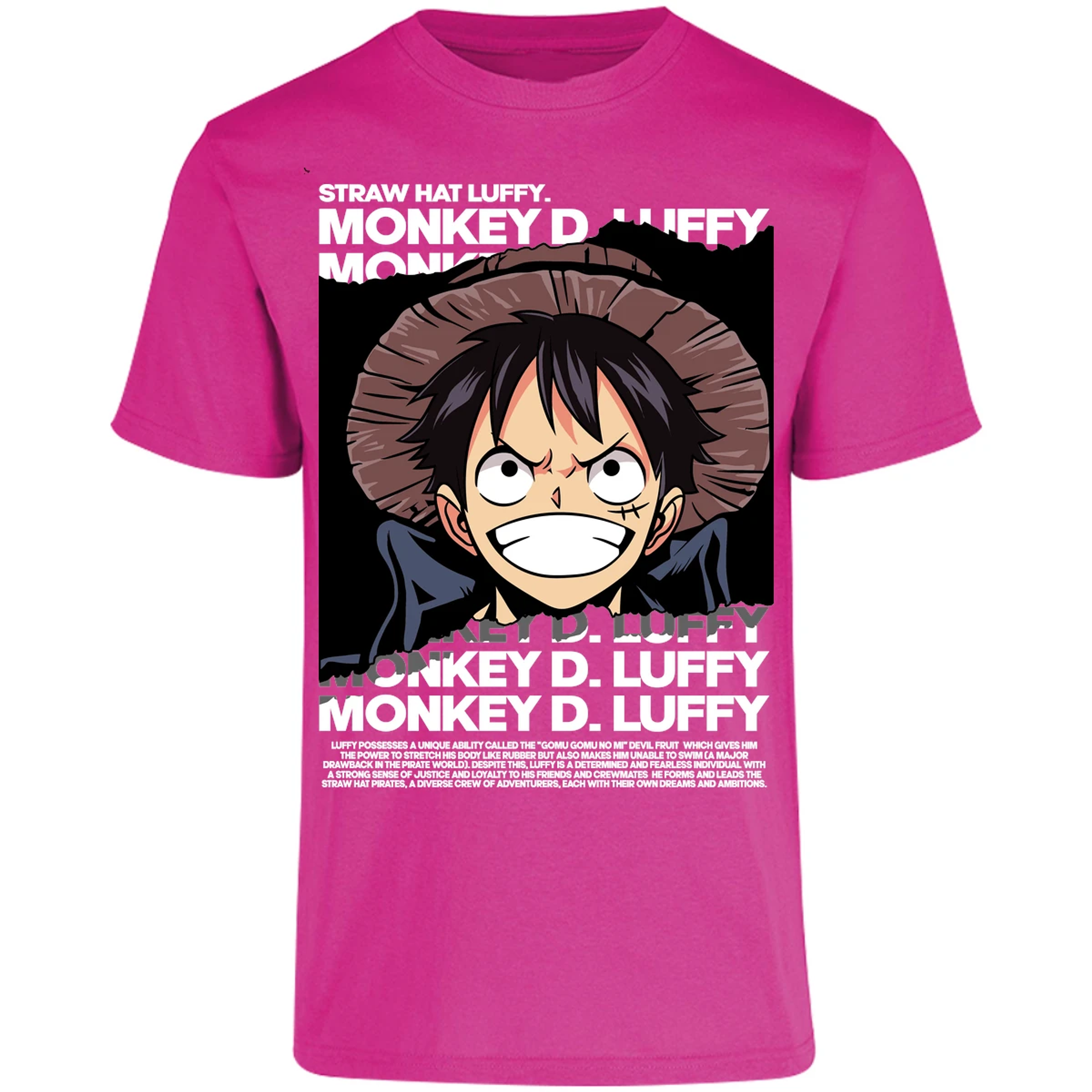 Playera One Piece Luffy Text para Adulto 20