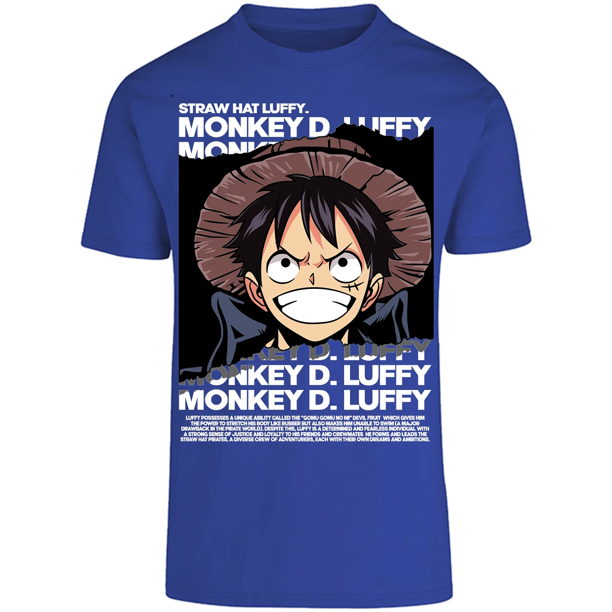 Playera One Piece Luffy Text para Adulto 7
