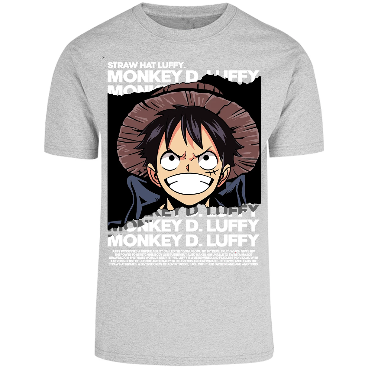 Playera One Piece Luffy Text para Adulto 3
