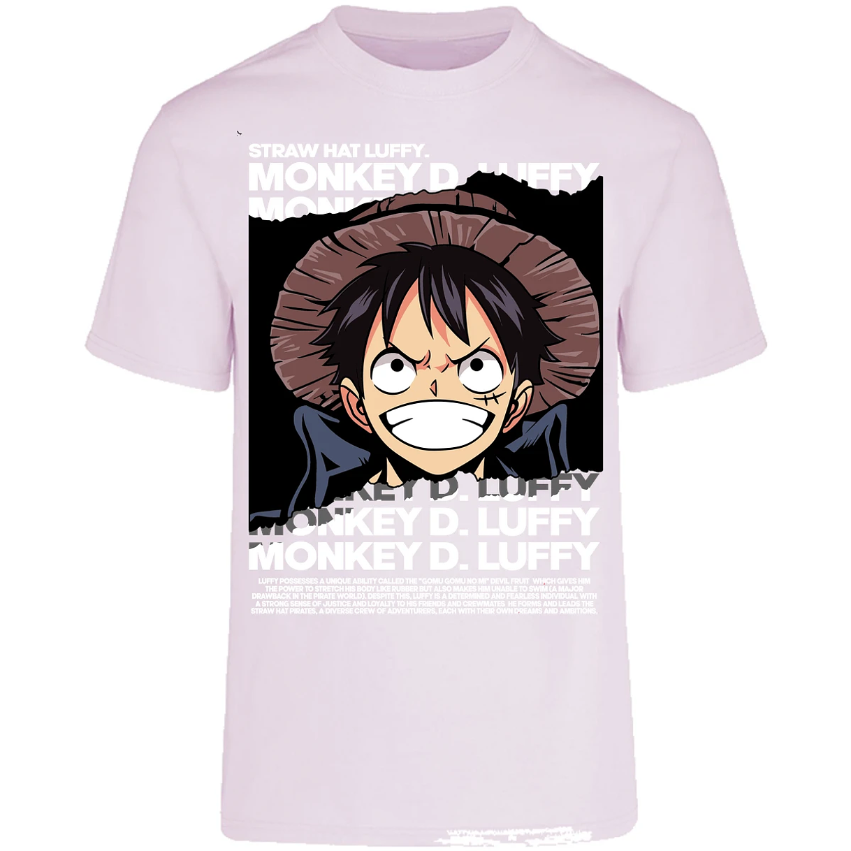 Playera One Piece Luffy Text para Adulto 43