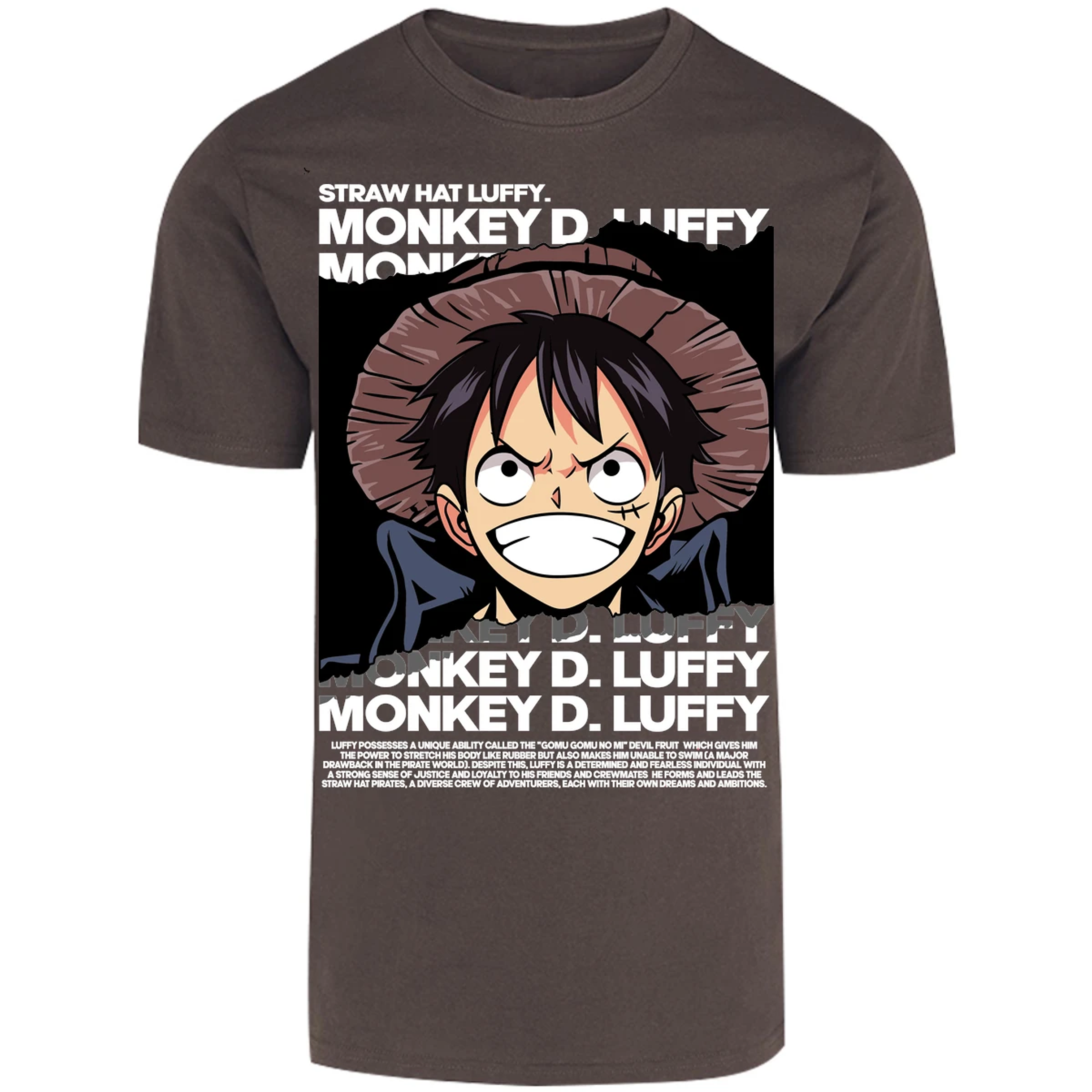 Playera One Piece Luffy Text para Adulto 48