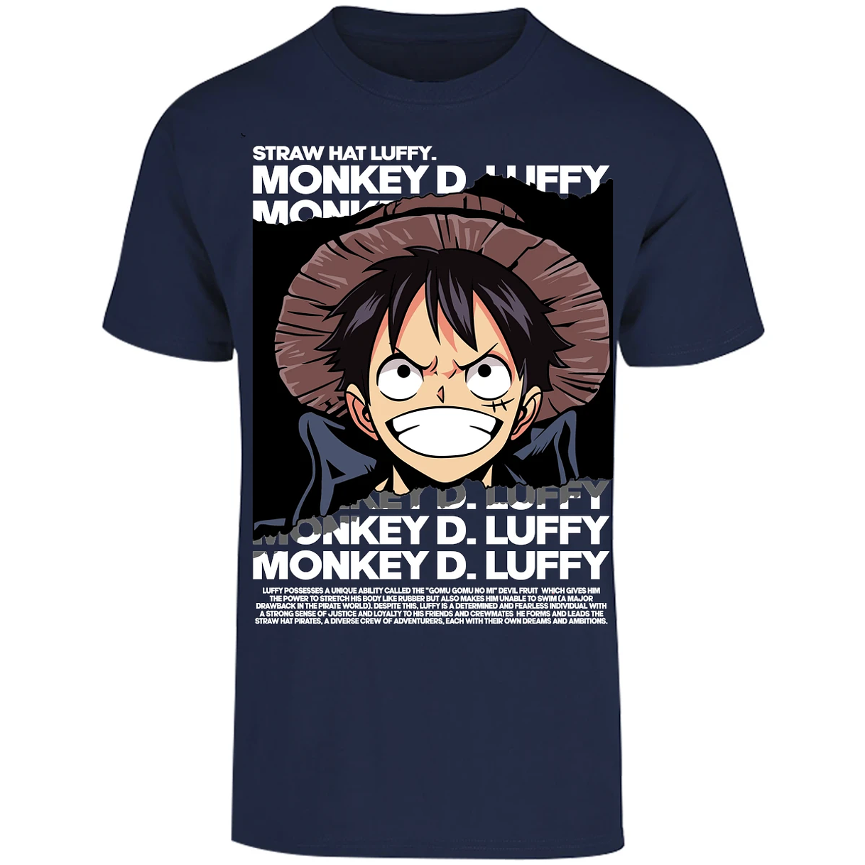 Playera One Piece Luffy Text para Adulto 6