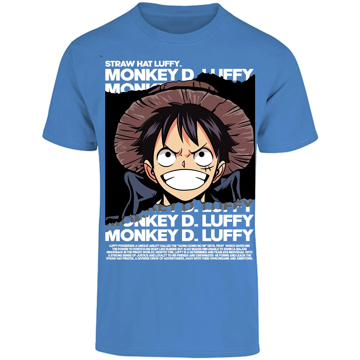 Playera One Piece Luffy Text para Adulto 18