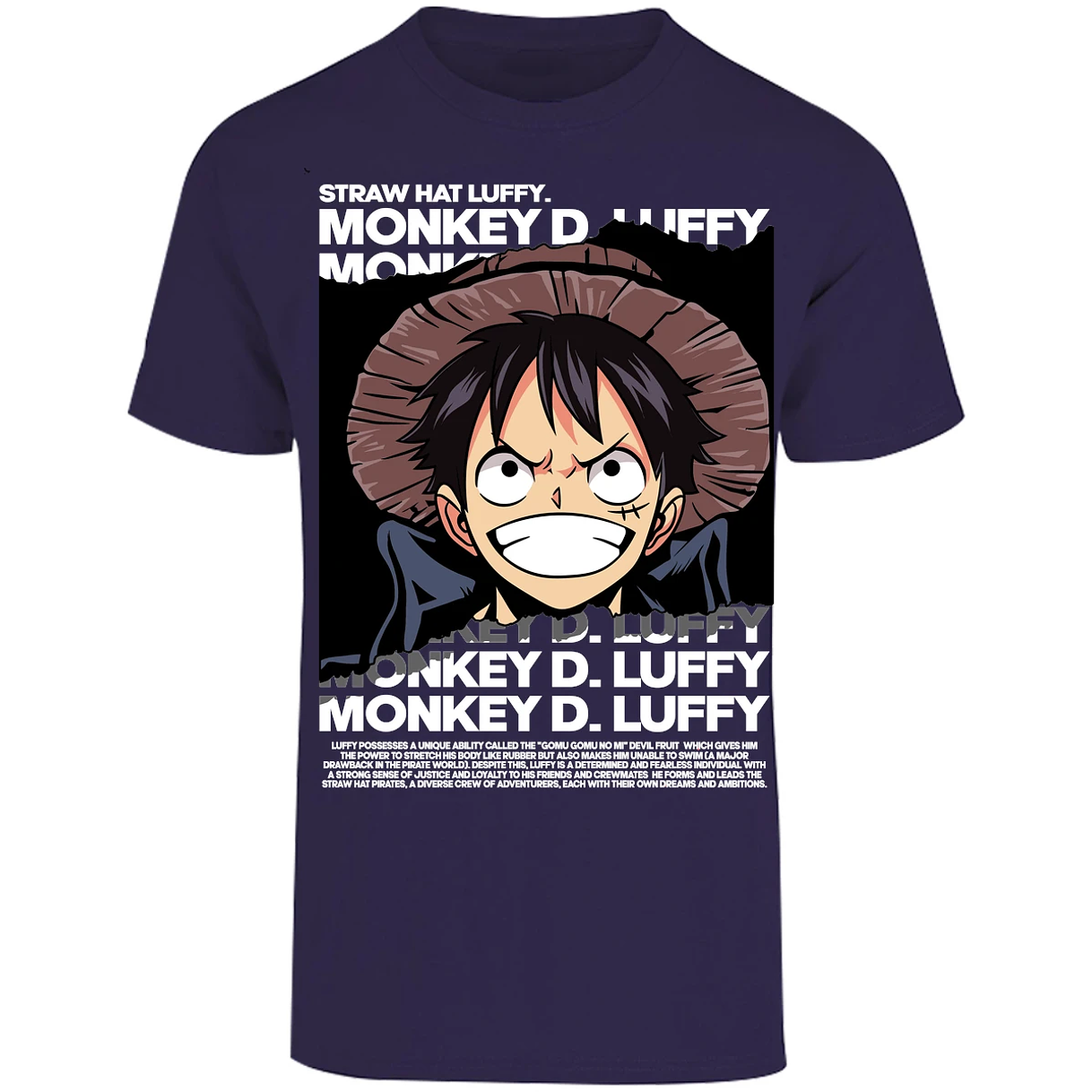 Playera One Piece Luffy Text para Adulto 46