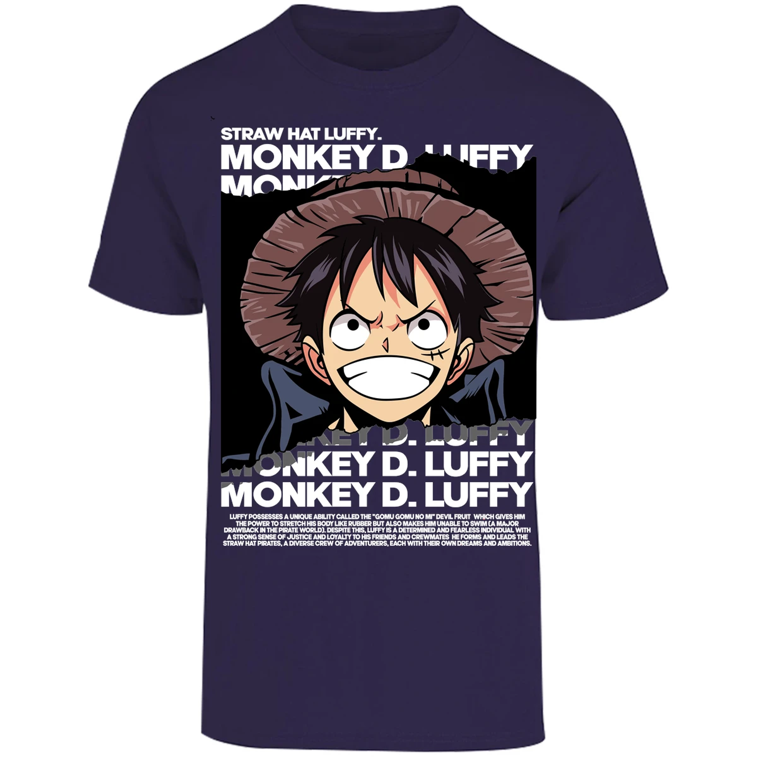 Playera One Piece Luffy Text para Adulto 46