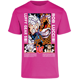 Playera One Piece Luffy Vs Rob Lucci para Adulto