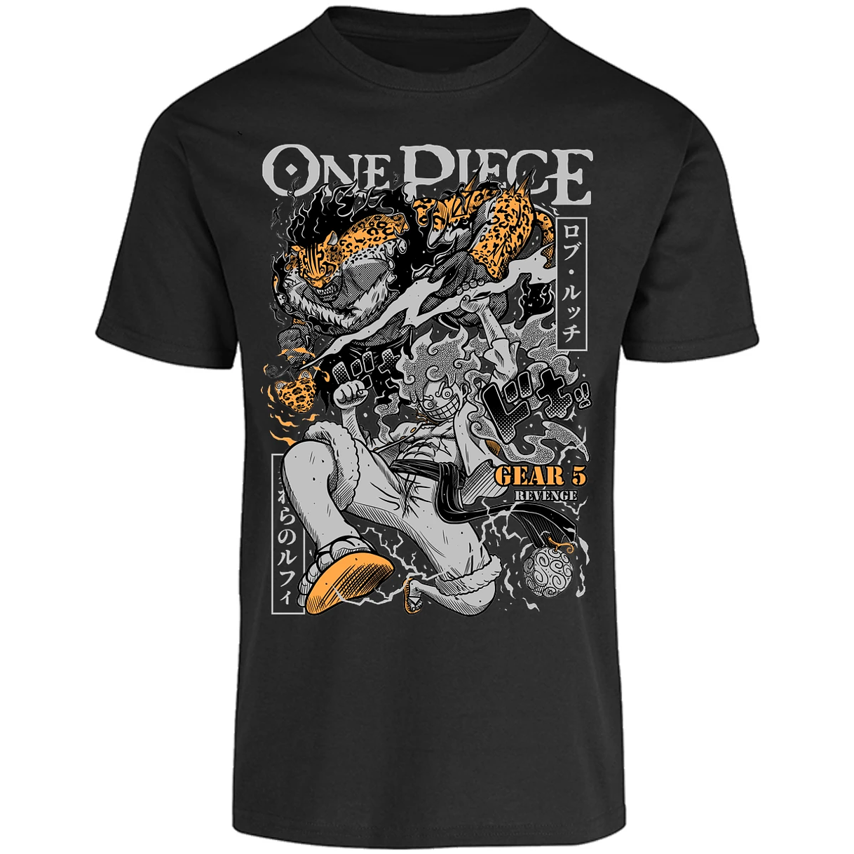 Playera One Piece Luffy Vs Lucci para Adulto 14