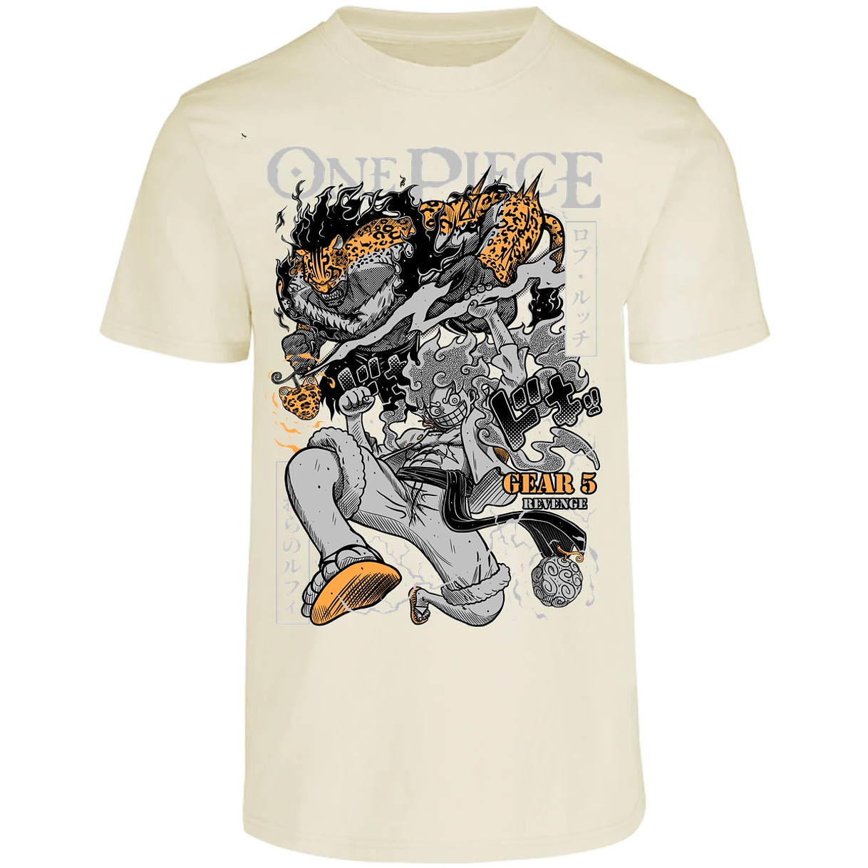 Playera One Piece Luffy Vs Lucci para Adulto 23