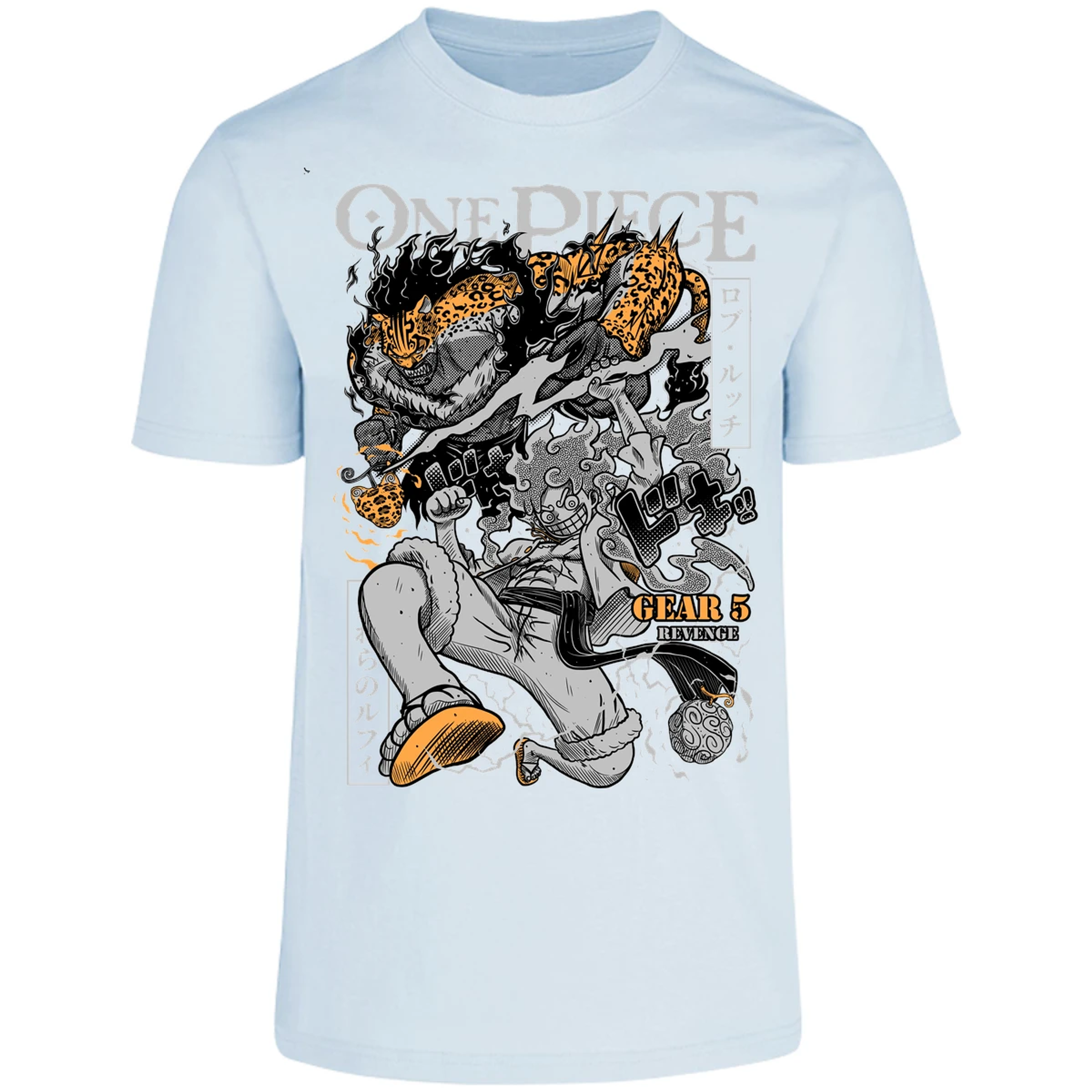 Playera One Piece Luffy Vs Lucci para Adulto 21