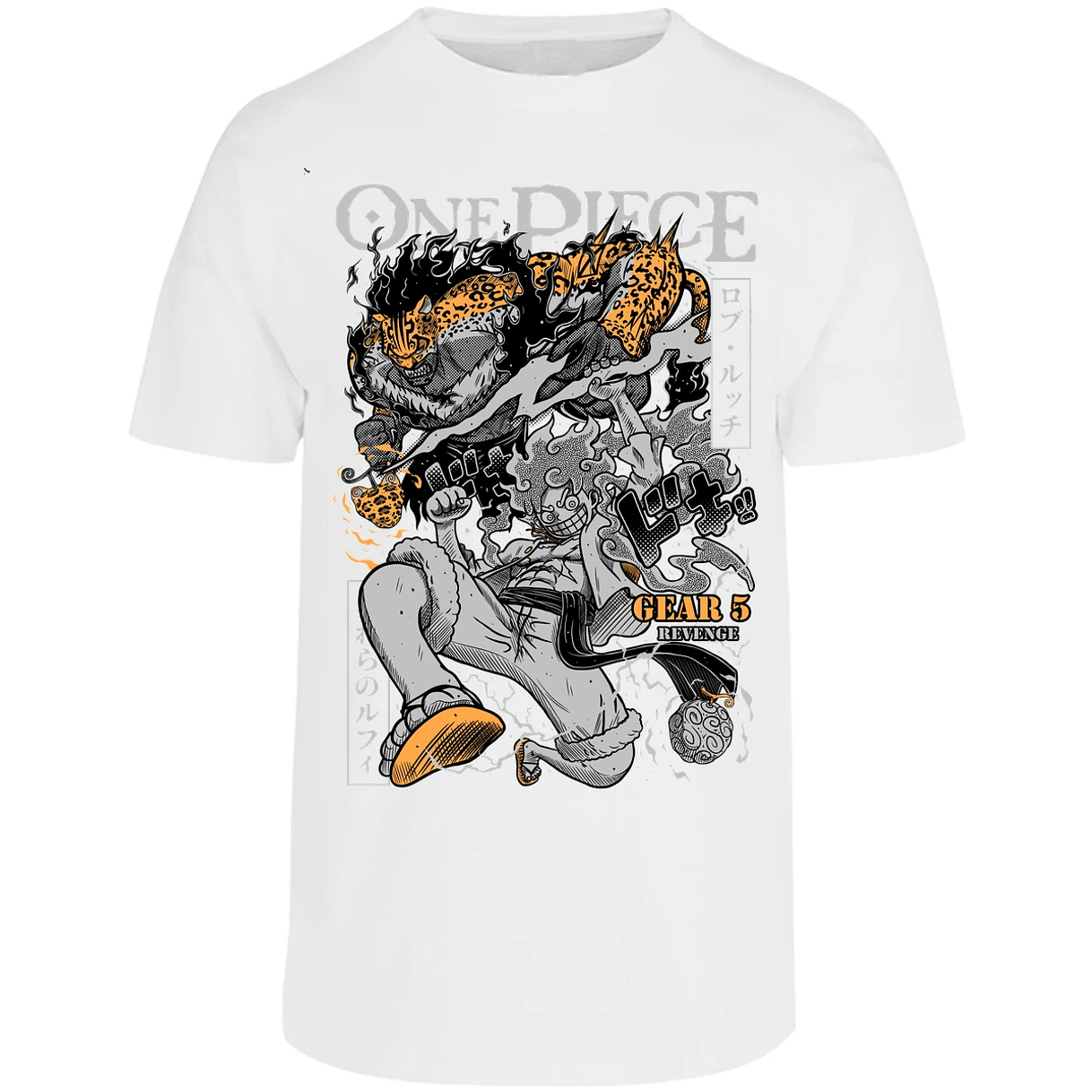 Playera One Piece Luffy Vs Lucci para Adulto 50