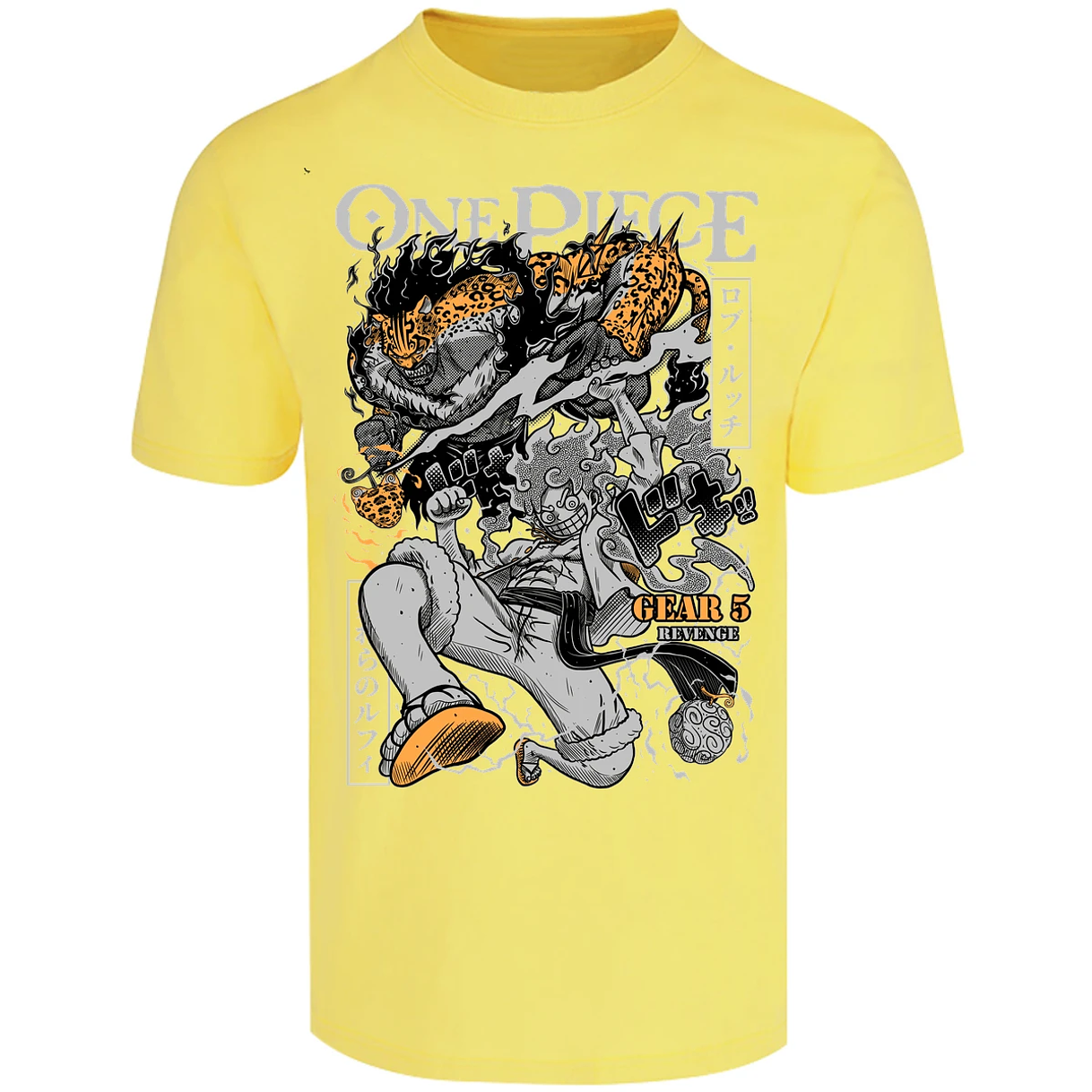 Playera One Piece Luffy Vs Lucci para Adulto 4
