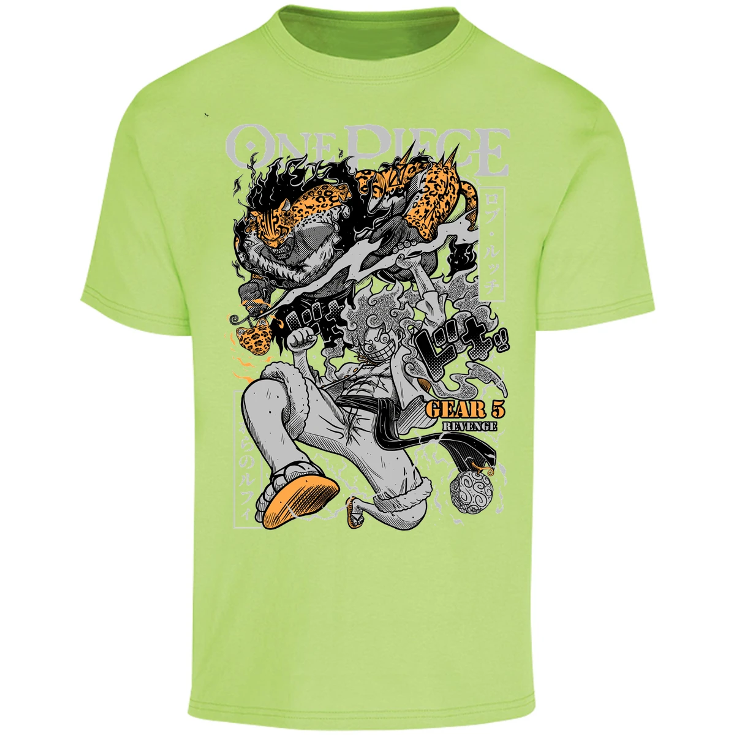 Playera One Piece Luffy Vs Lucci para Adulto 8