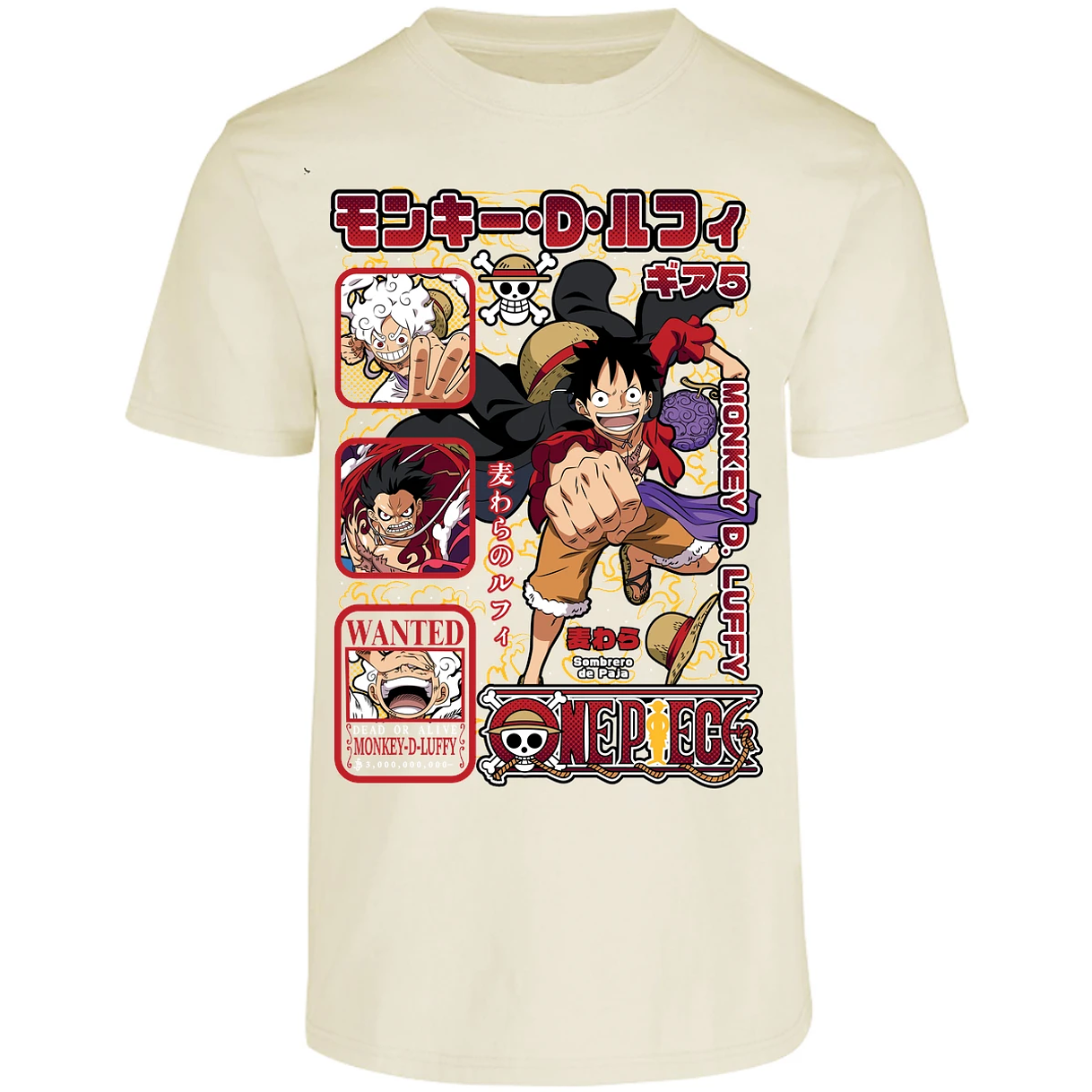 Playera One Piece Anime Luffy Op para Adulto 32