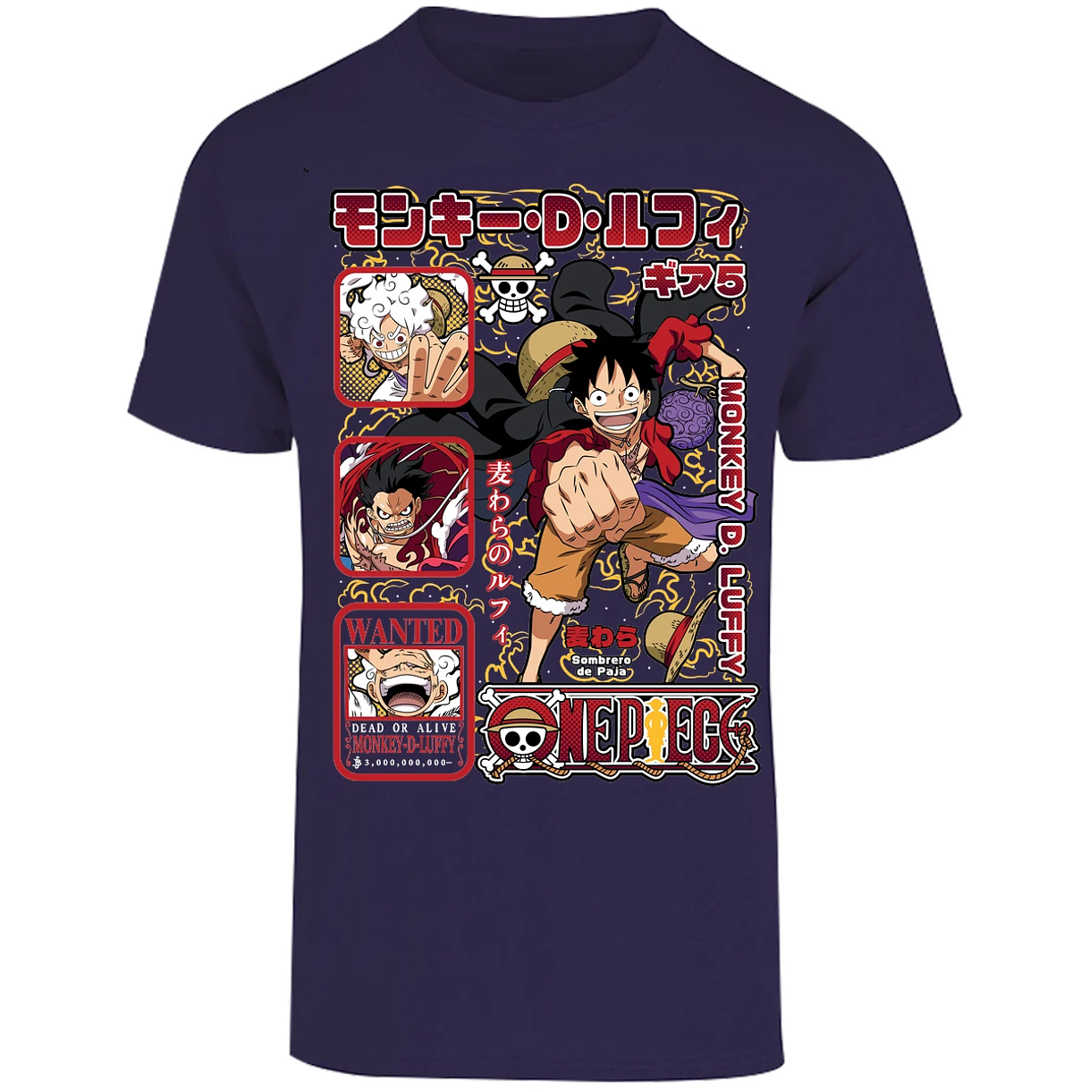 Playera One Piece Anime Luffy Op para Adulto 4