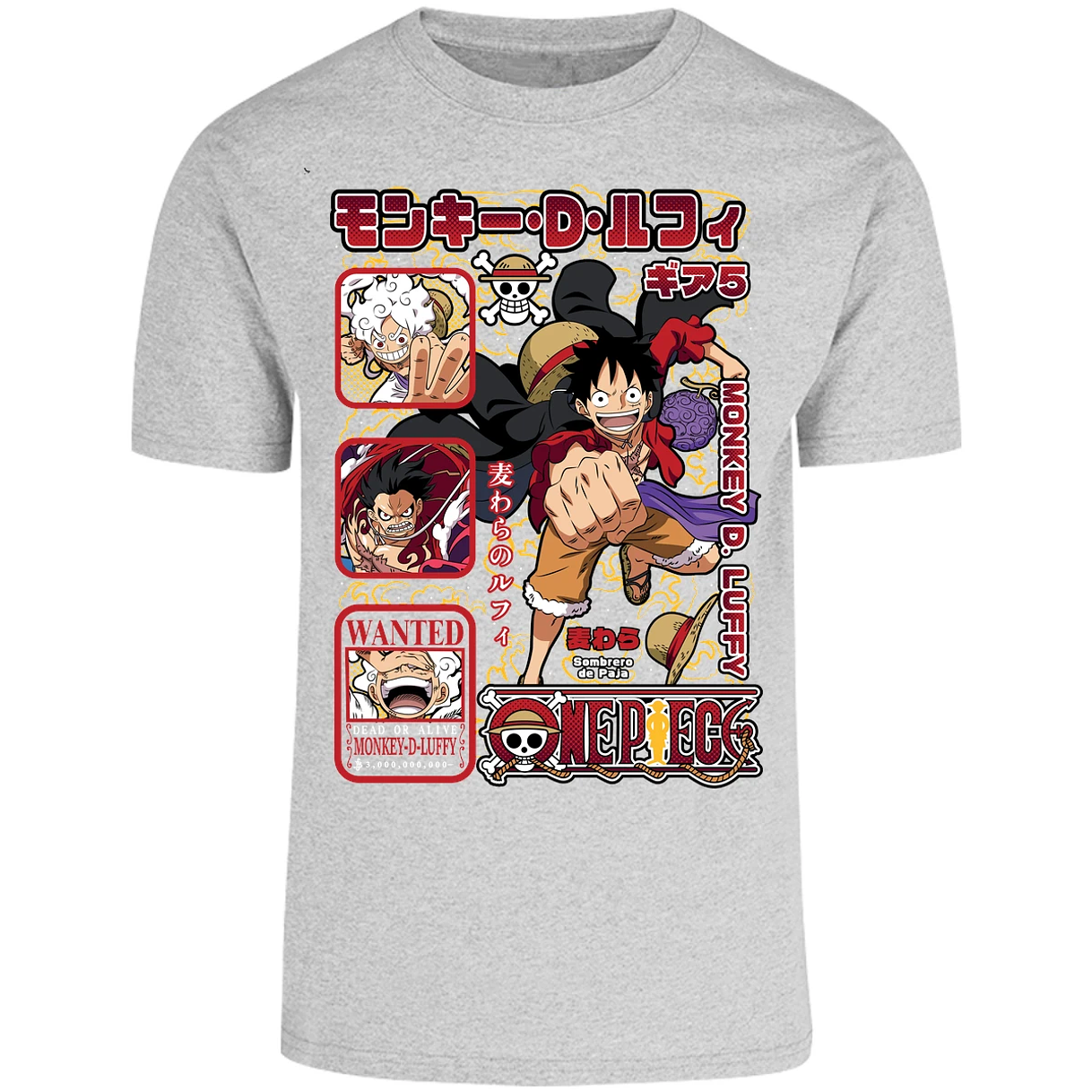 Playera One Piece Anime Luffy Op para Adulto 18